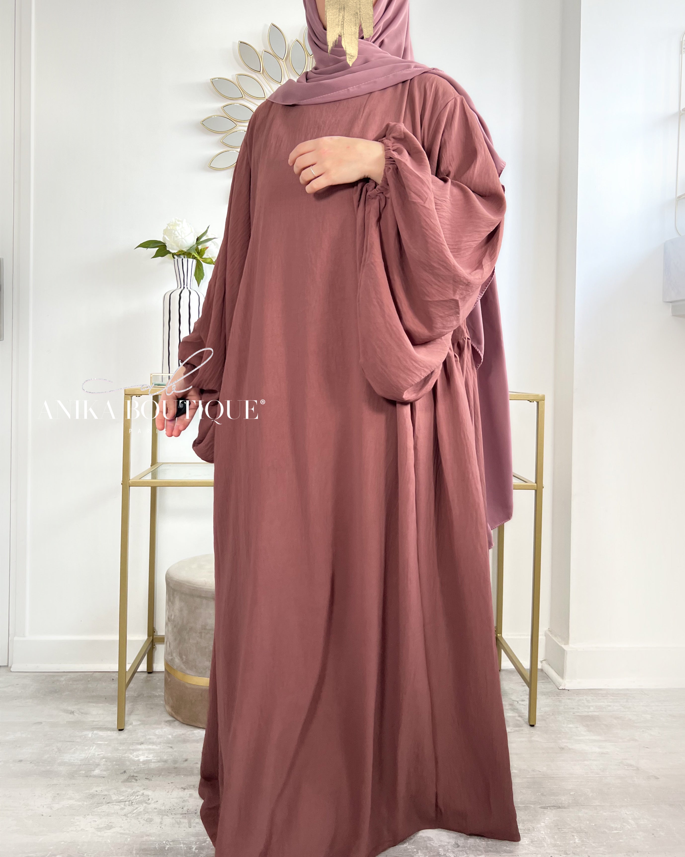 Abaya NOURA manches bouffantes
