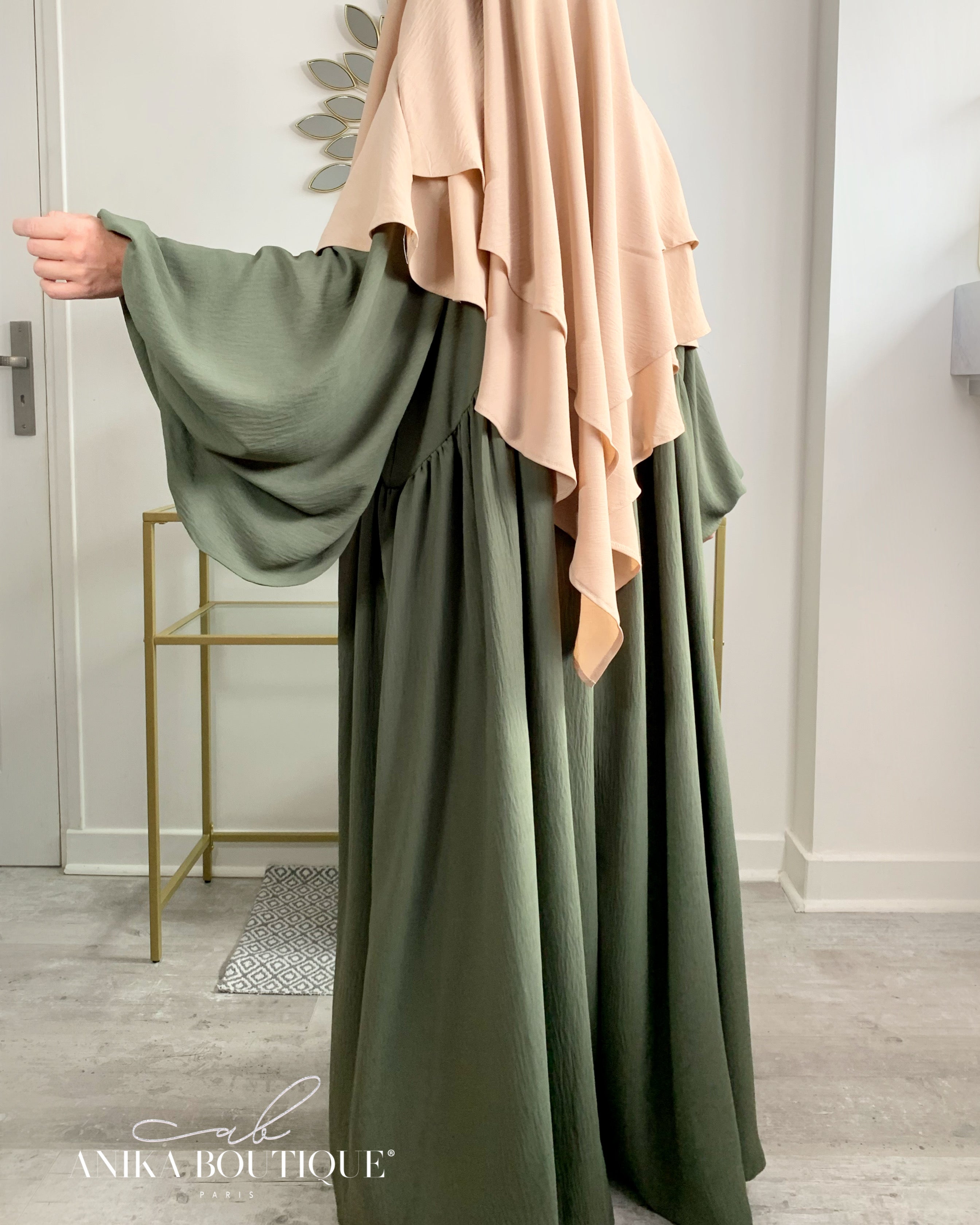 Abaya NOURA manches bouffantes