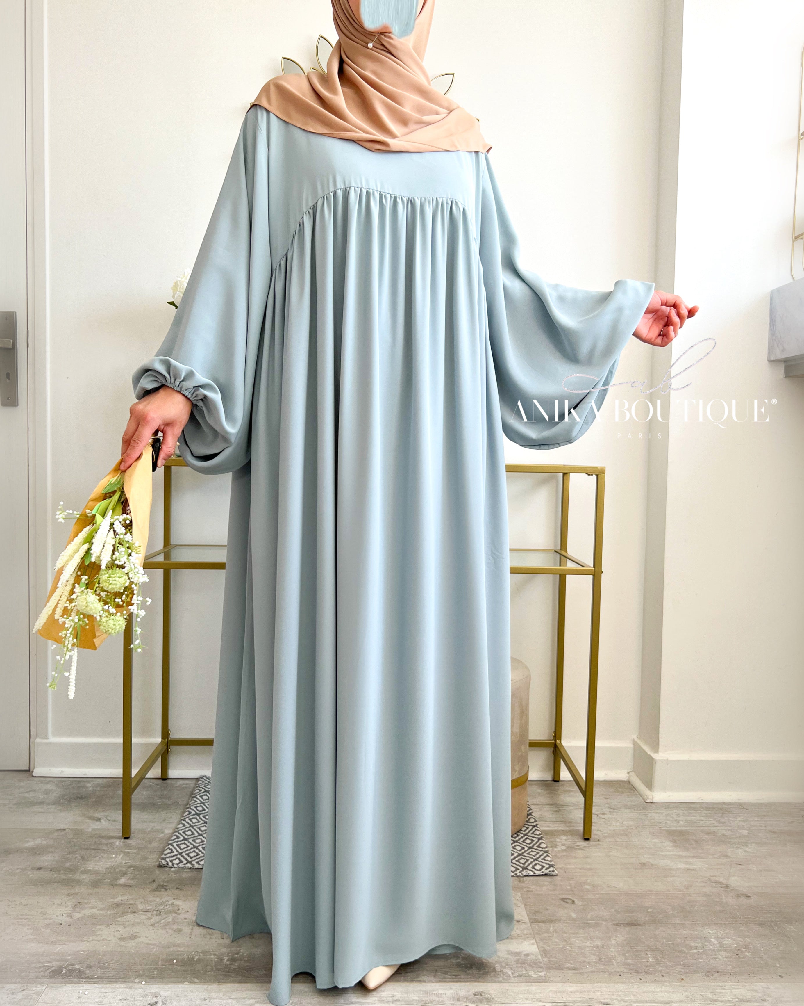 Abaya Naïla - Élégance et Confort avec Manches Bouffantes