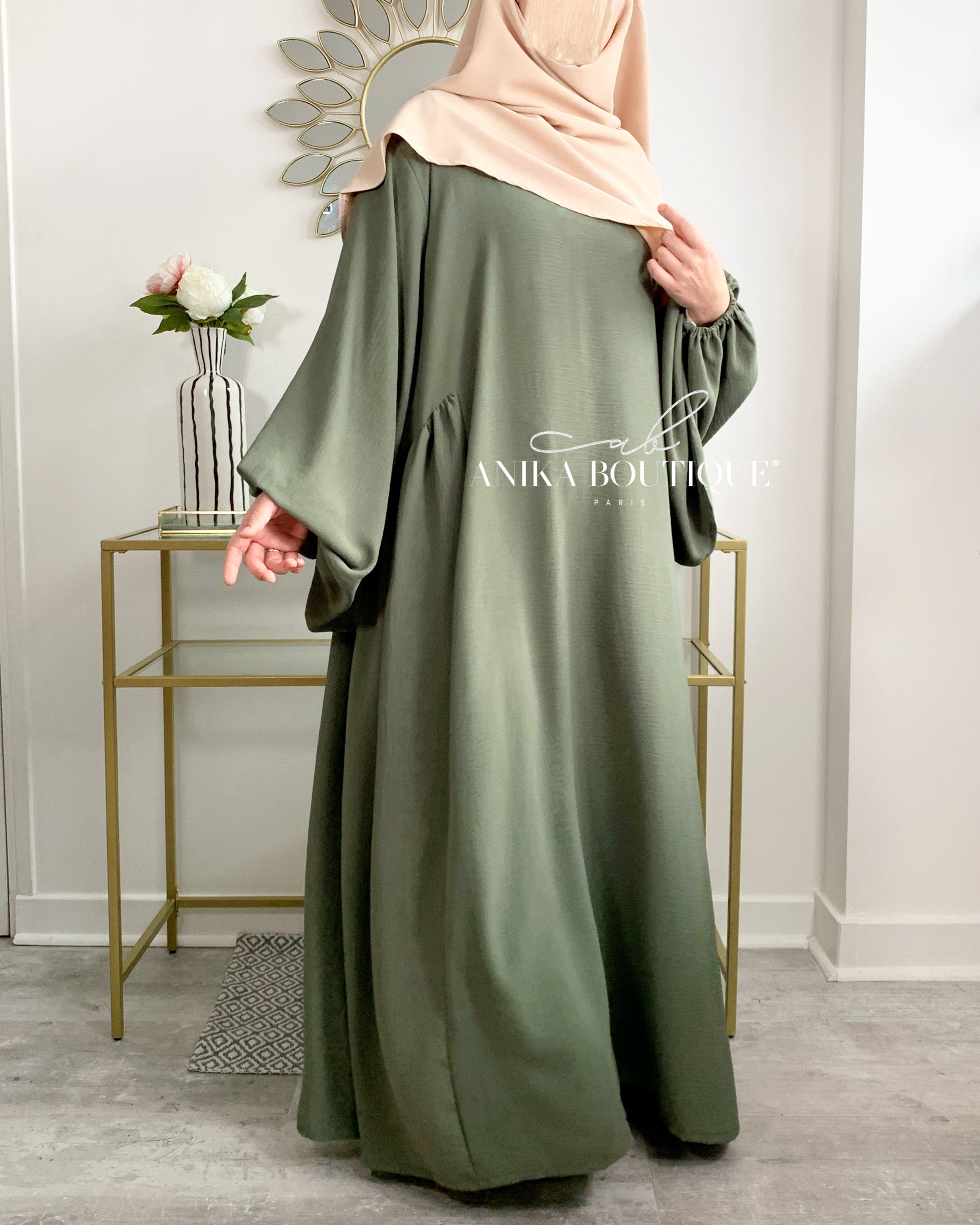 Abaya NOURA manches bouffantes