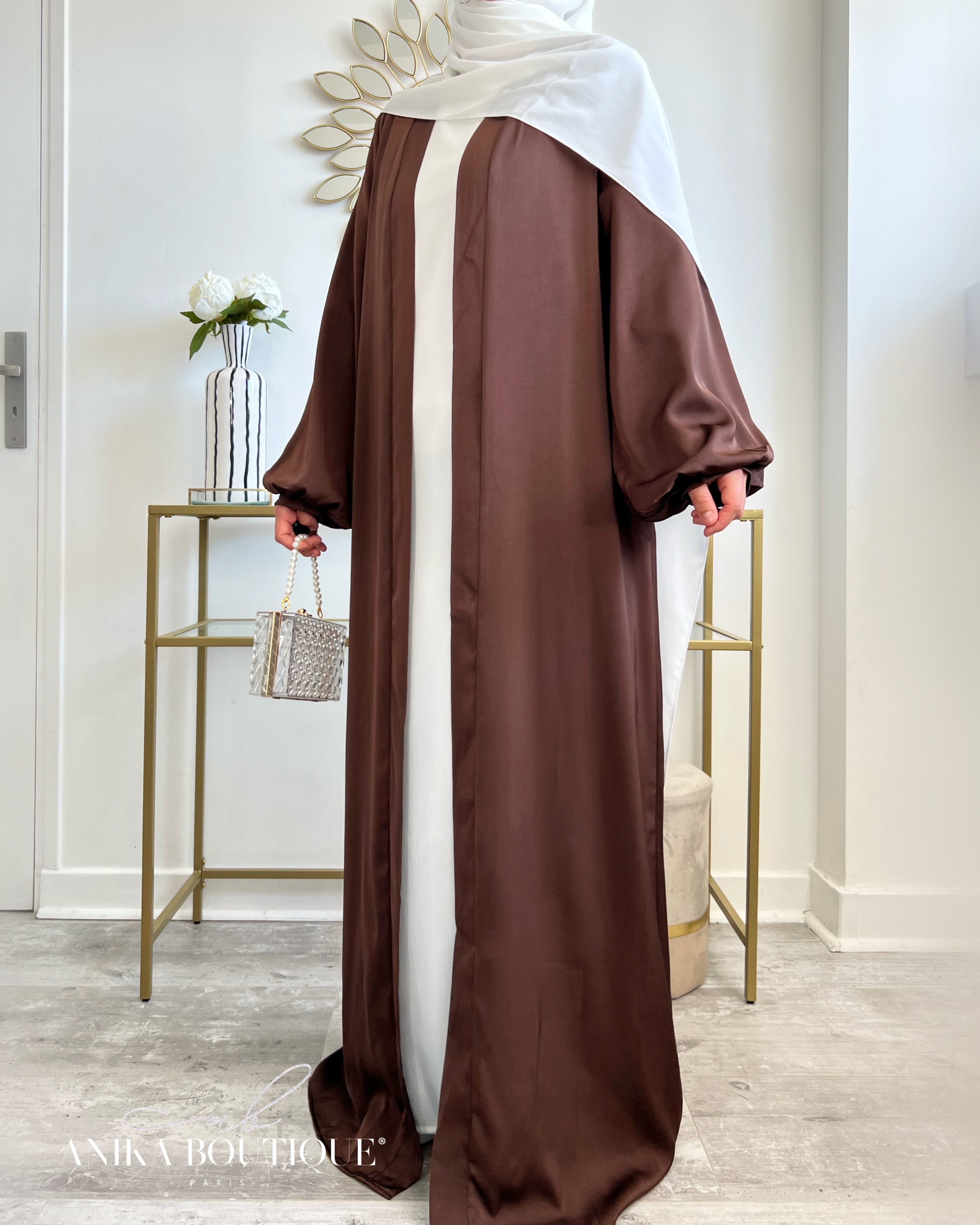 Kimono Satiné manches bouffantes