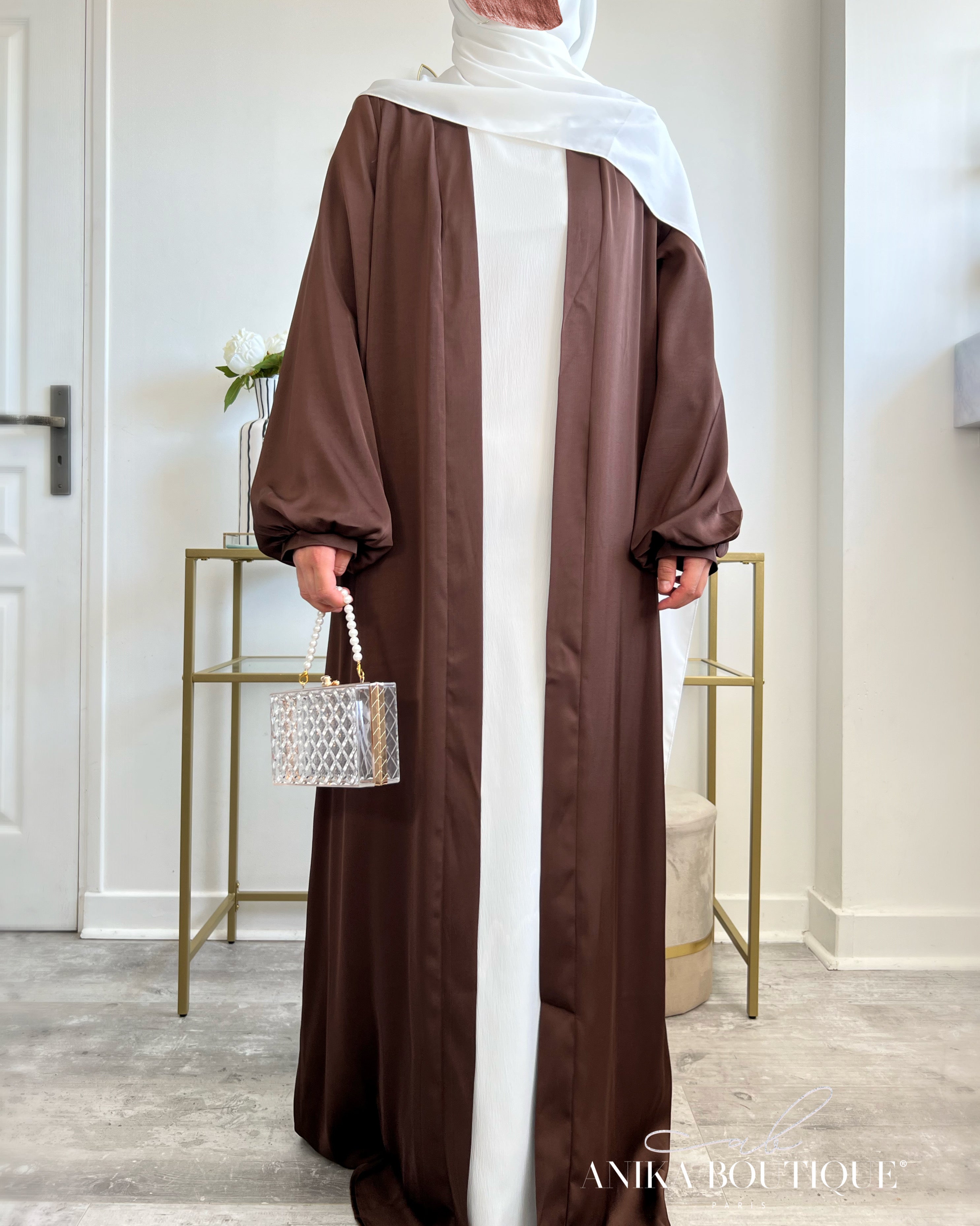 Kimono Satiné manches bouffantes