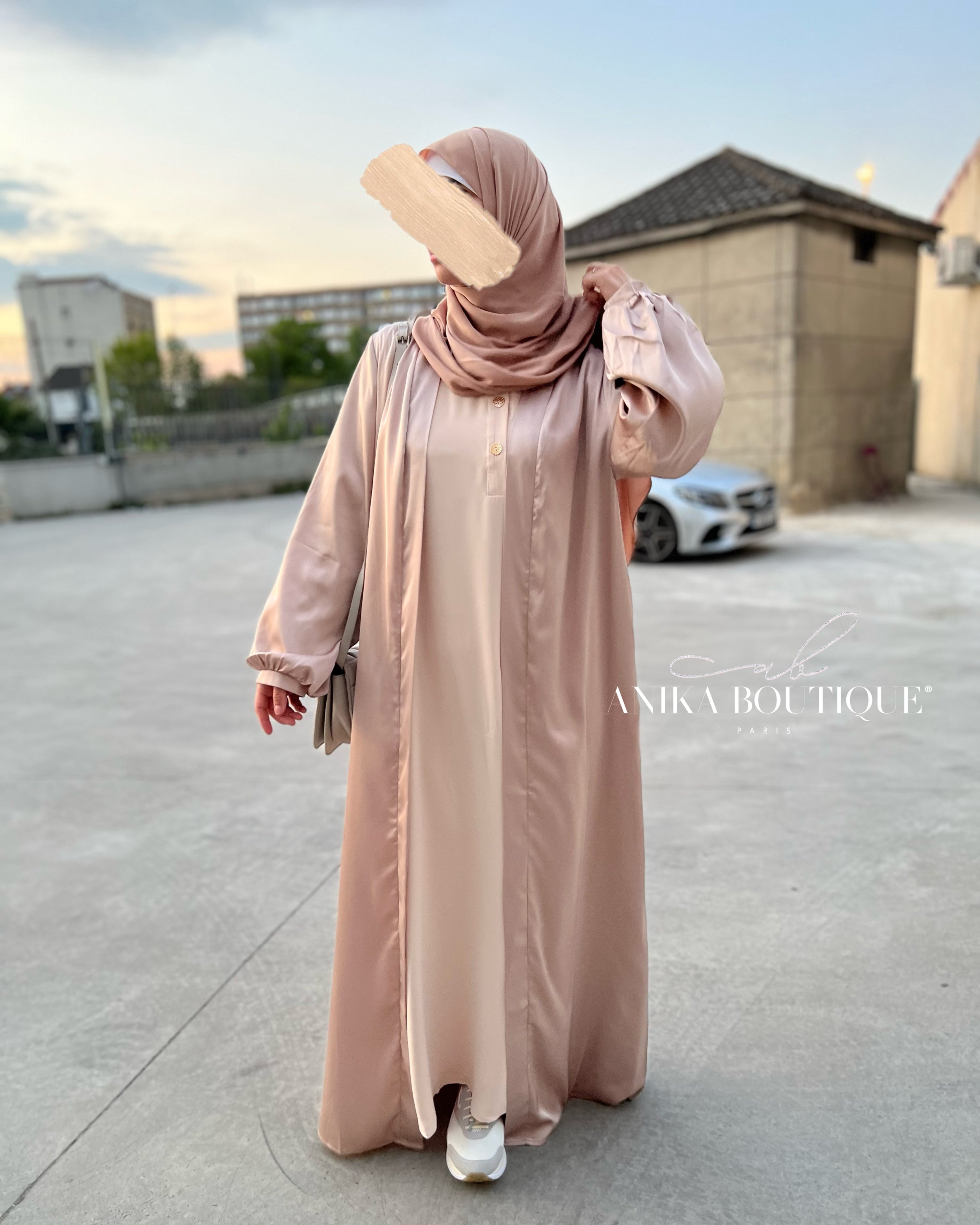 Kimono Satiné manches bouffantes