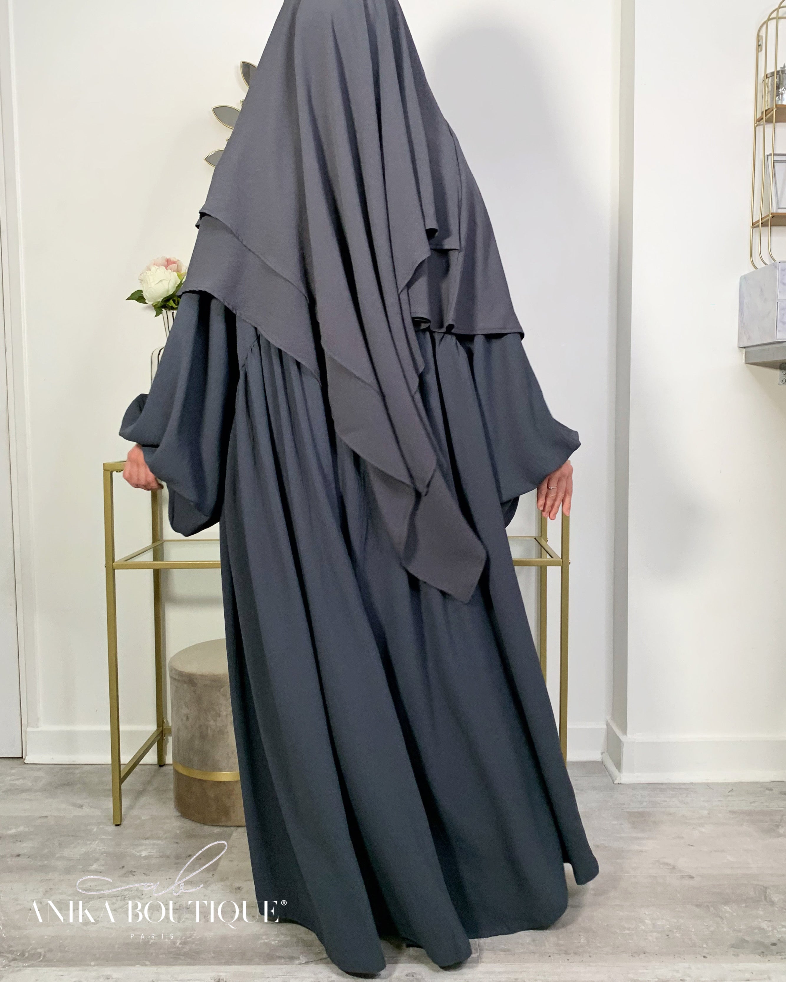 Abaya NOURA manches bouffantes