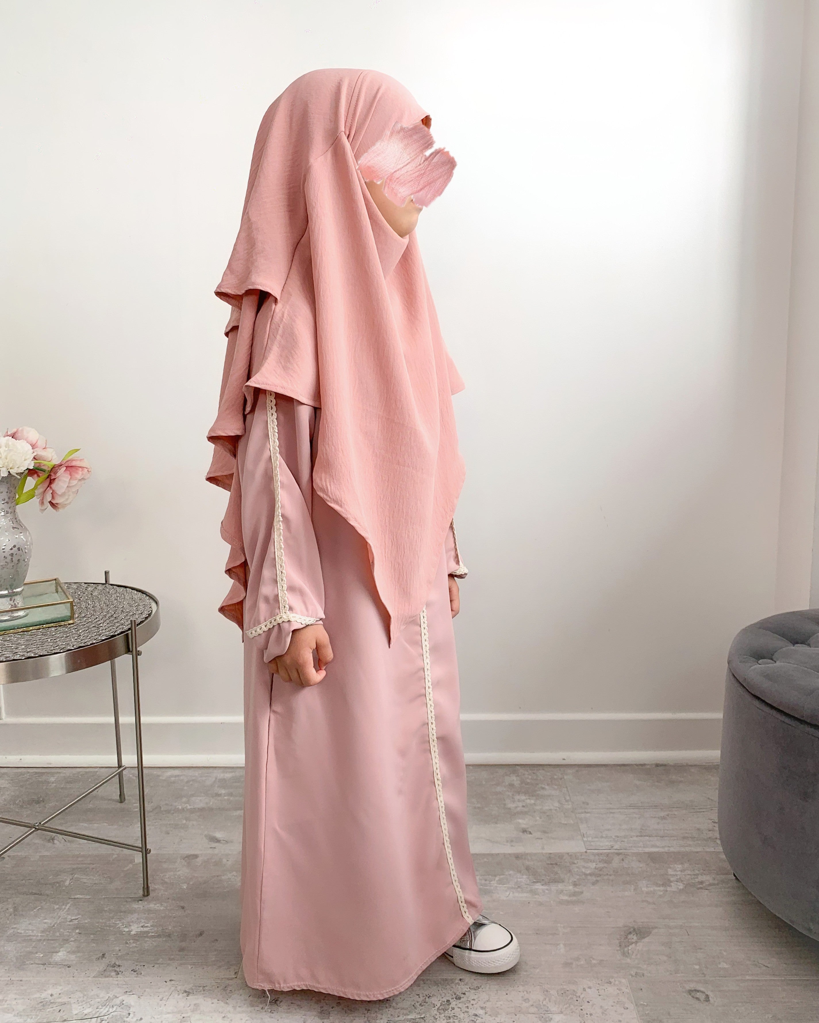 Khimar jazz 2 voiles petite fille