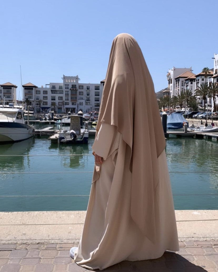 Abaya oummi beige clair