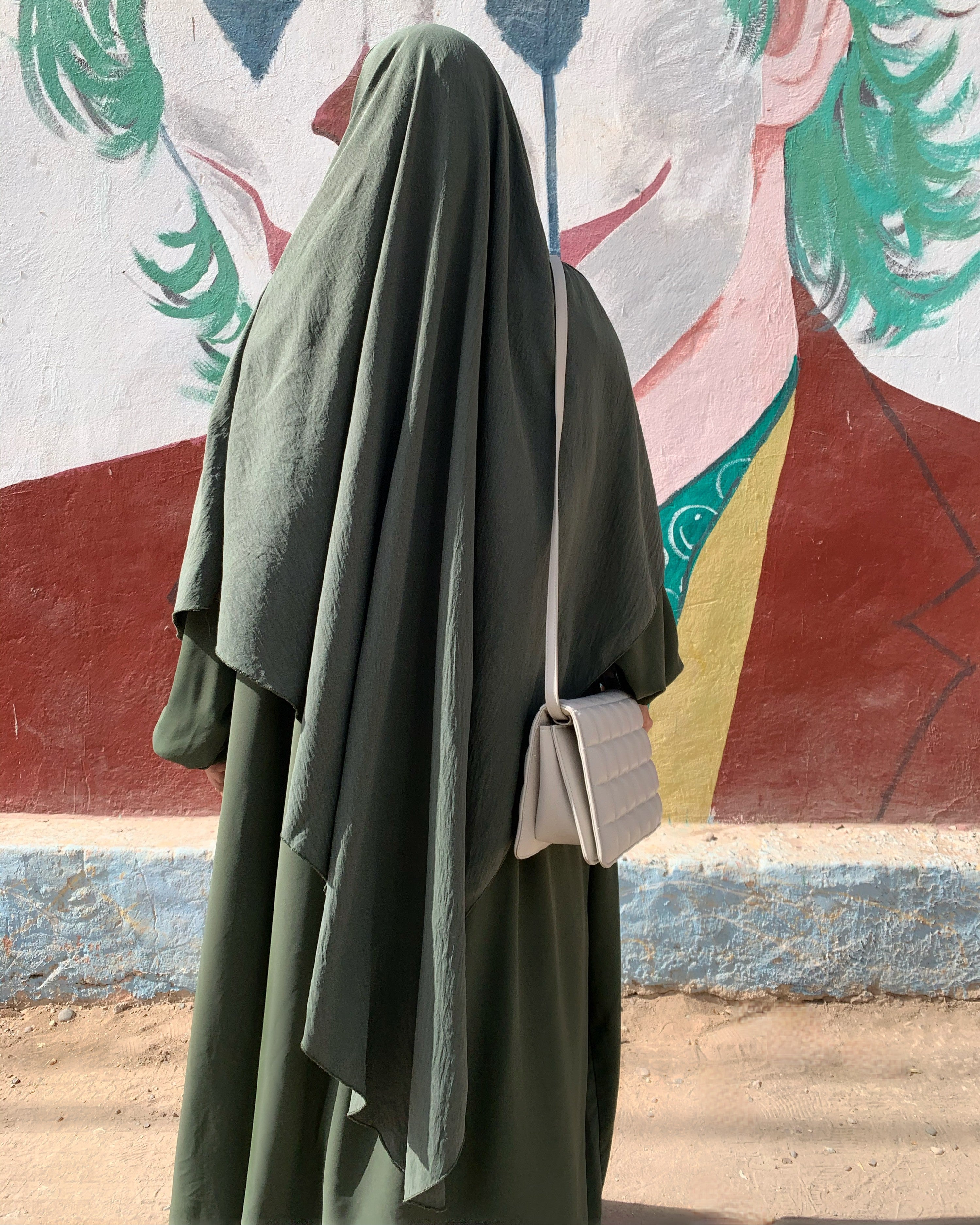 Khimar jazz maxi kaki