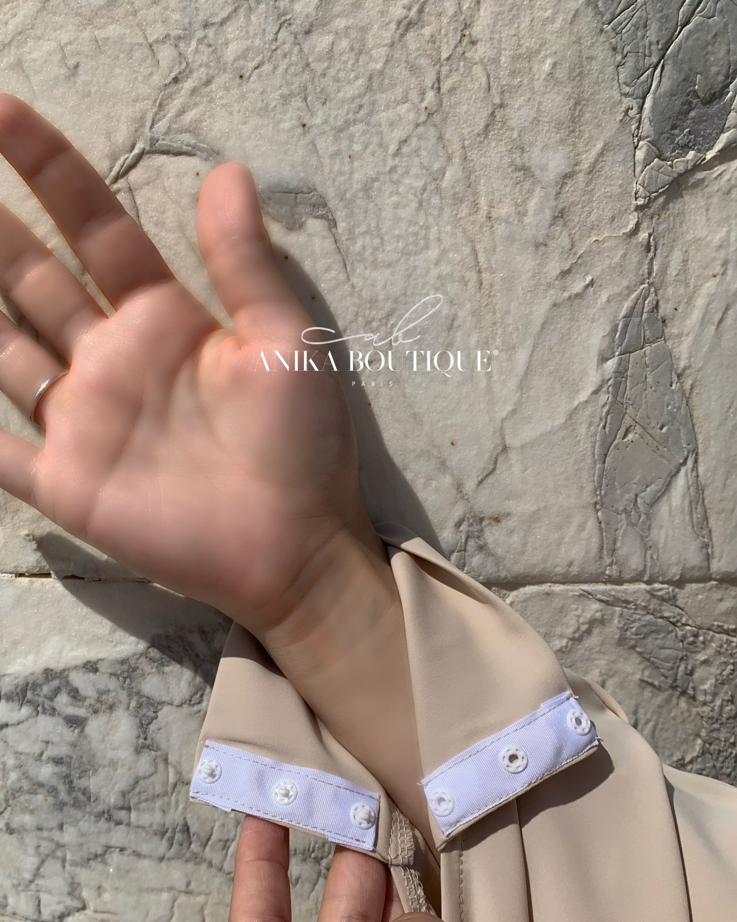 Abaya Nissa écru soie de medine