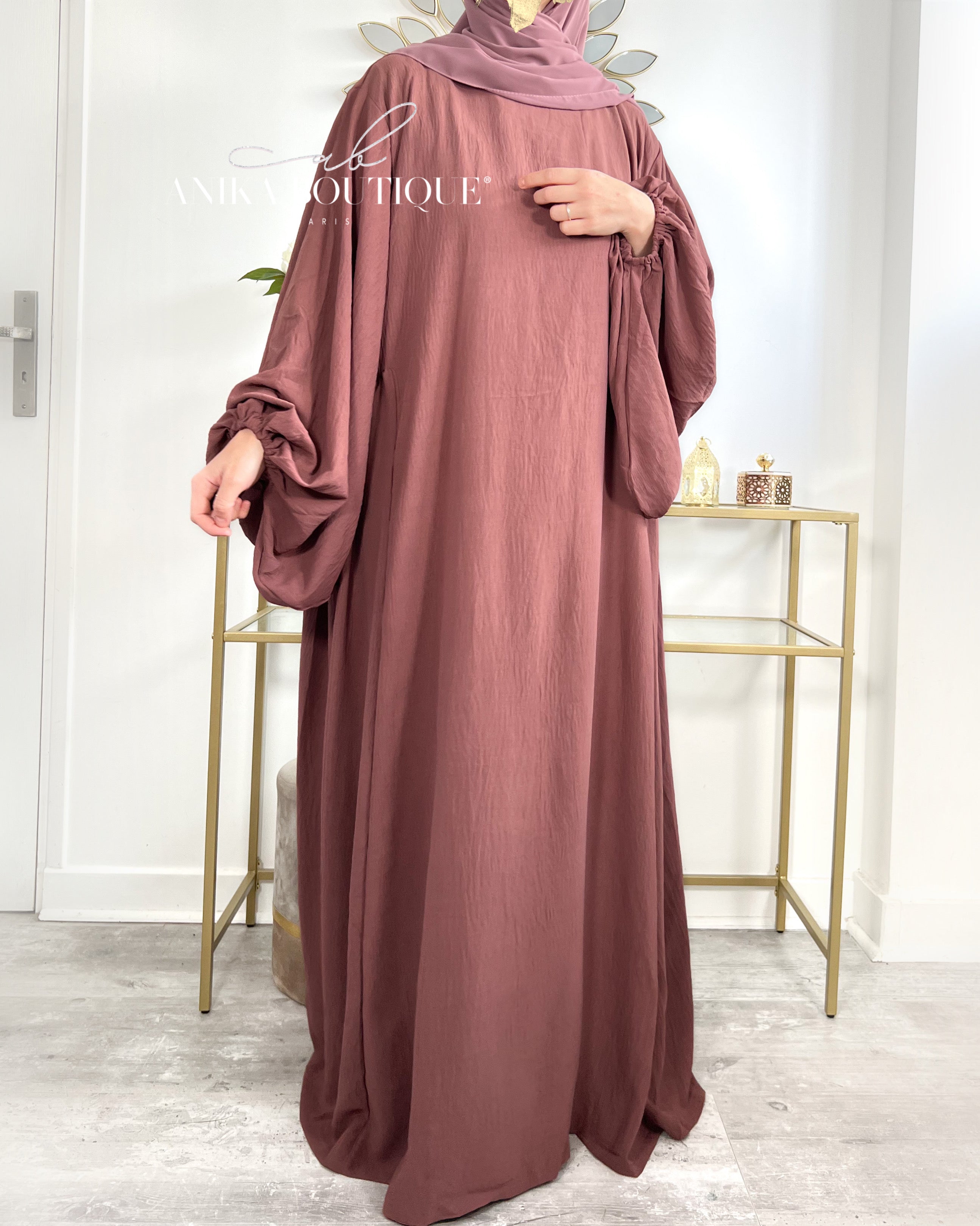 Abaya NOURA manches bouffantes