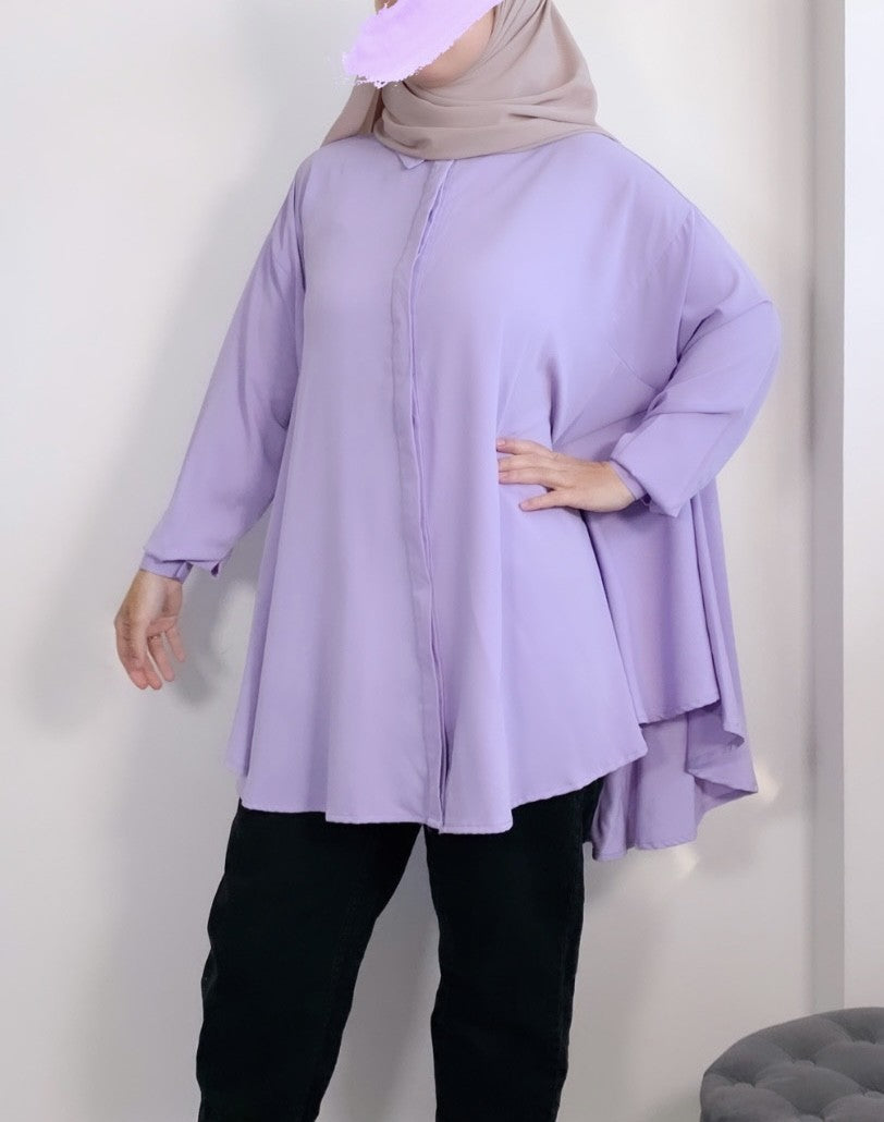 Chemise oversize lila
