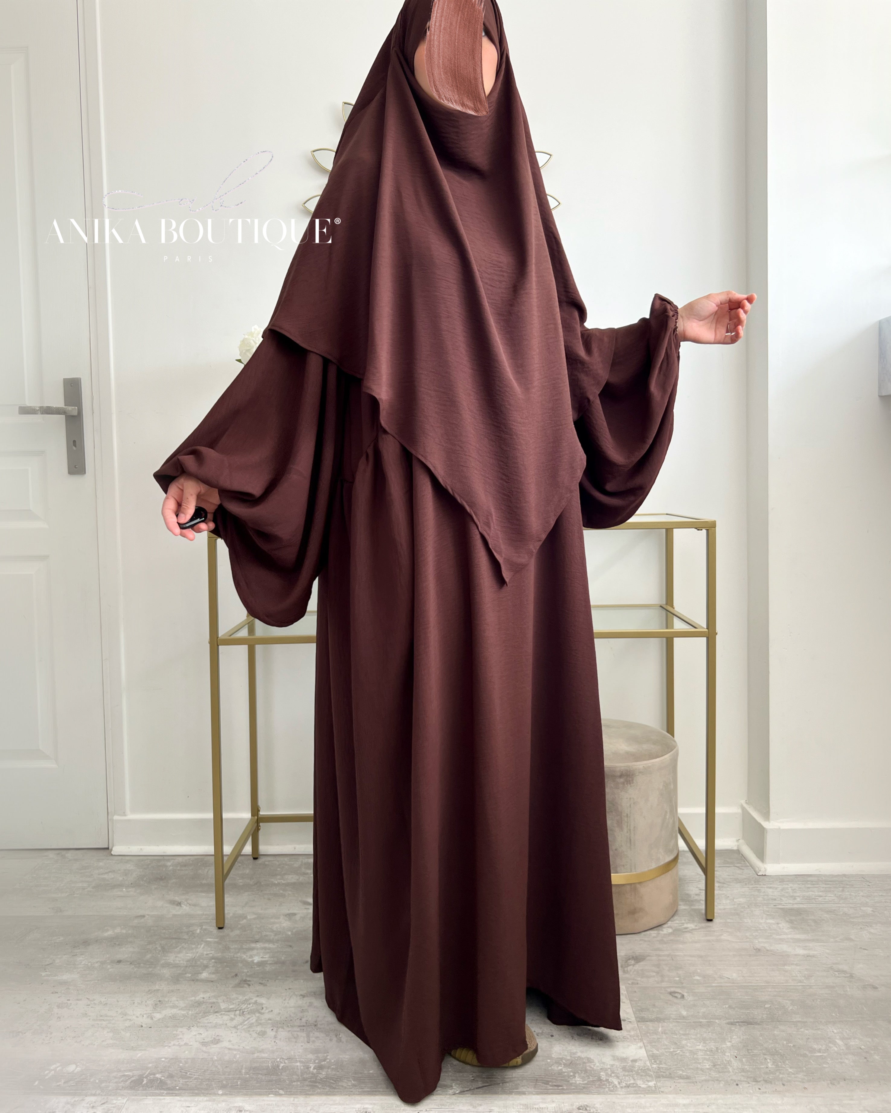 Abaya NOURA manches bouffantes