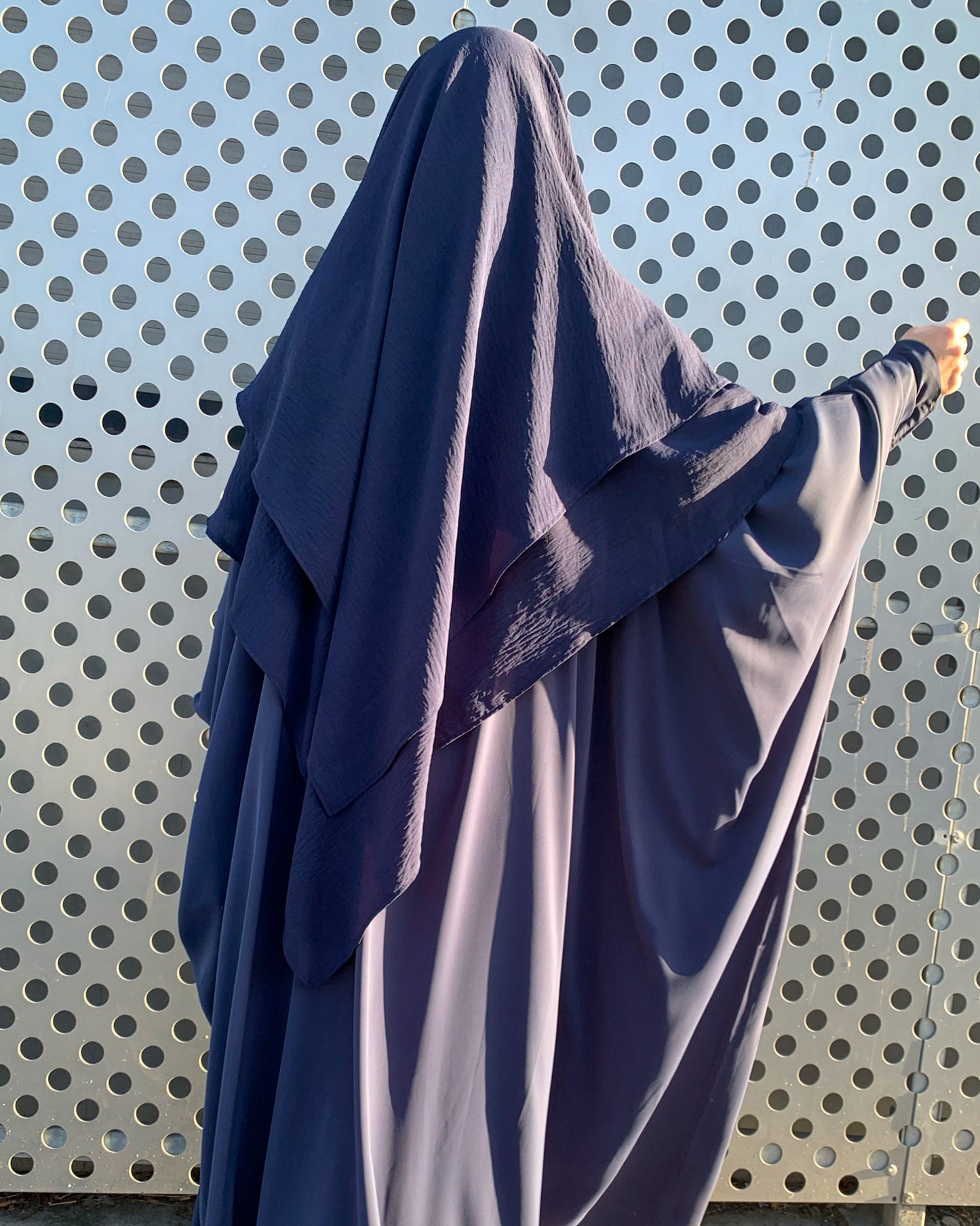 Khimar jazz deux voiles bleu marine