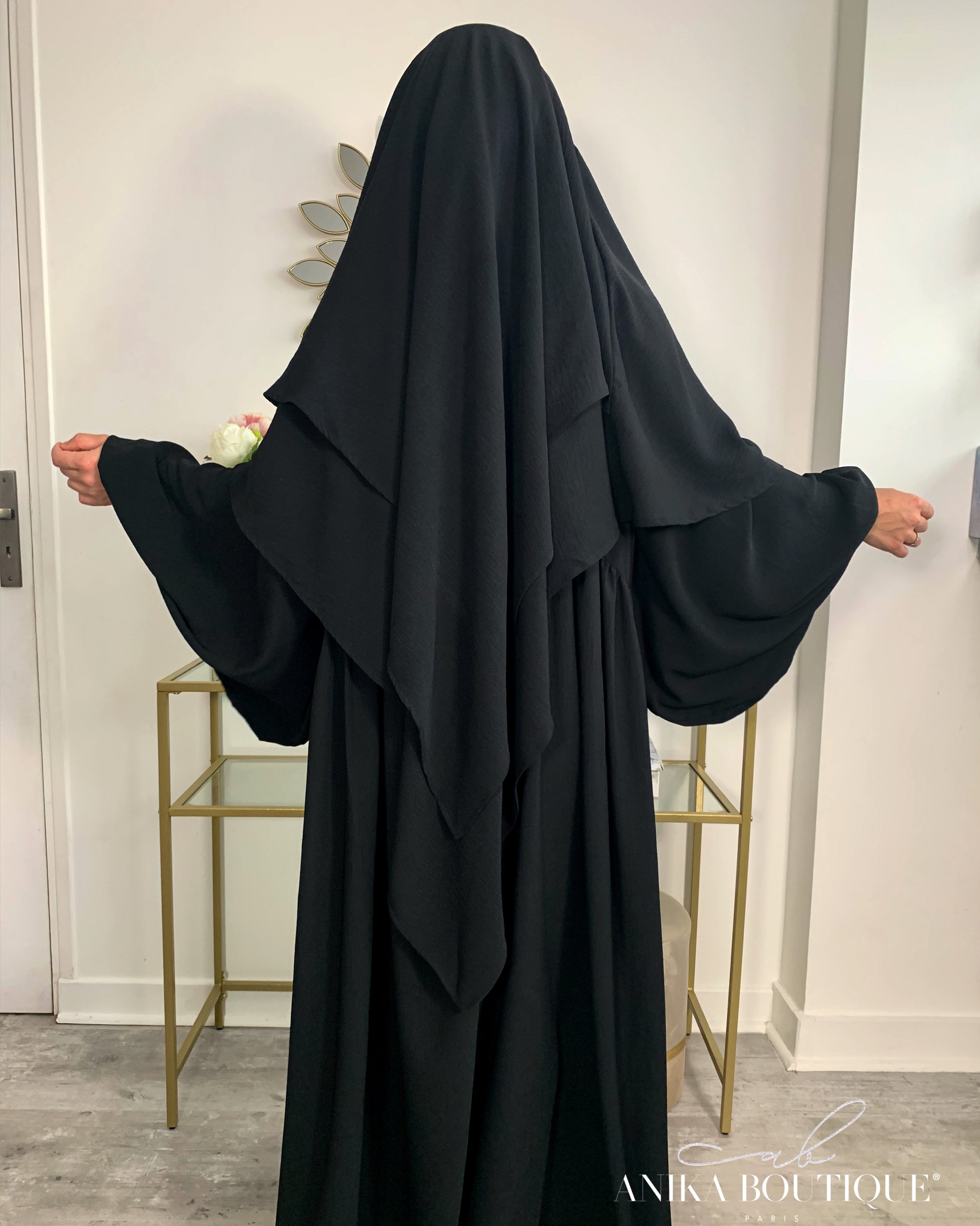 Khimar jazz 2 voiles noir