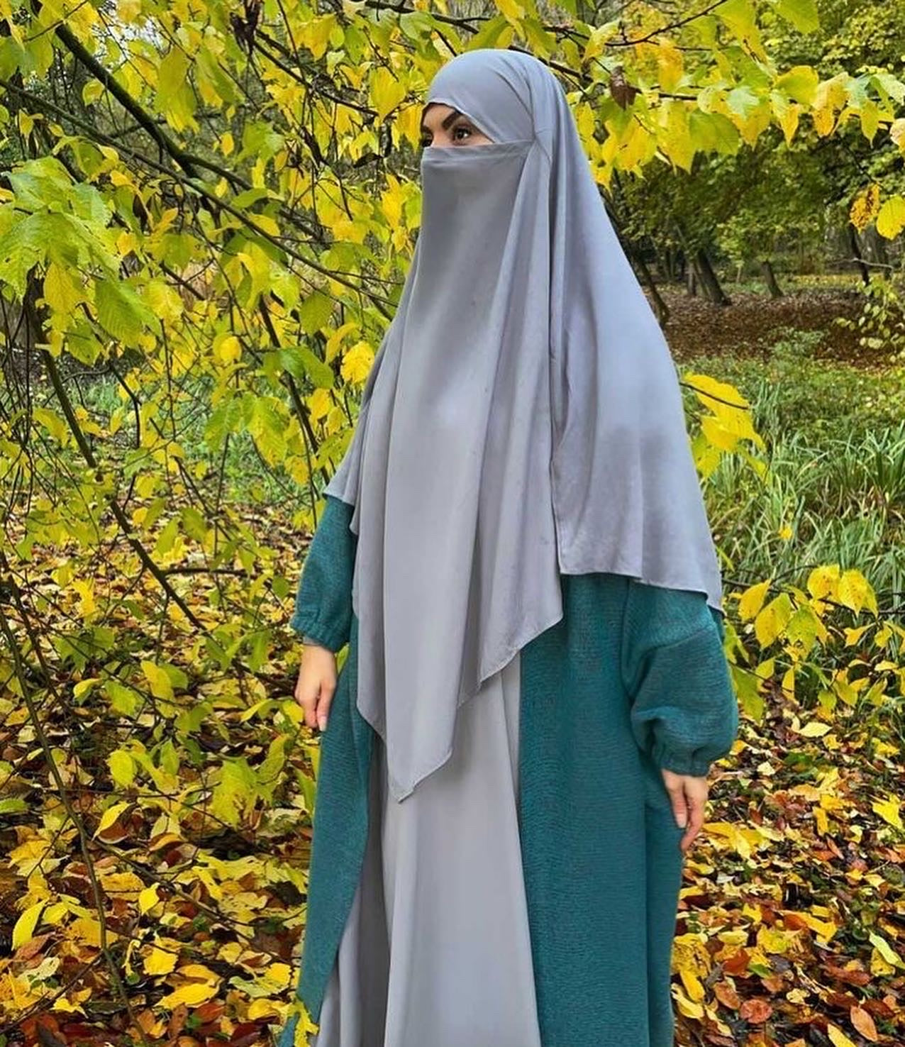 Khimar gris clair