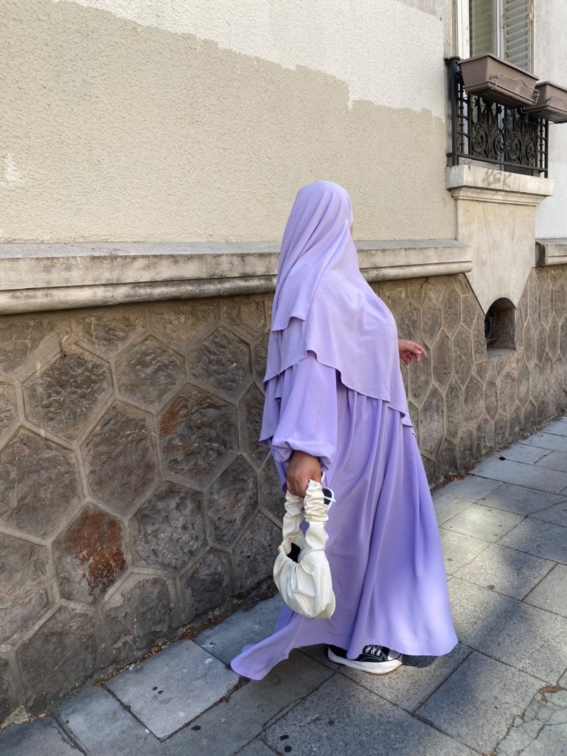 Abaya Naïla - Élégance et Confort avec Manches Bouffantes