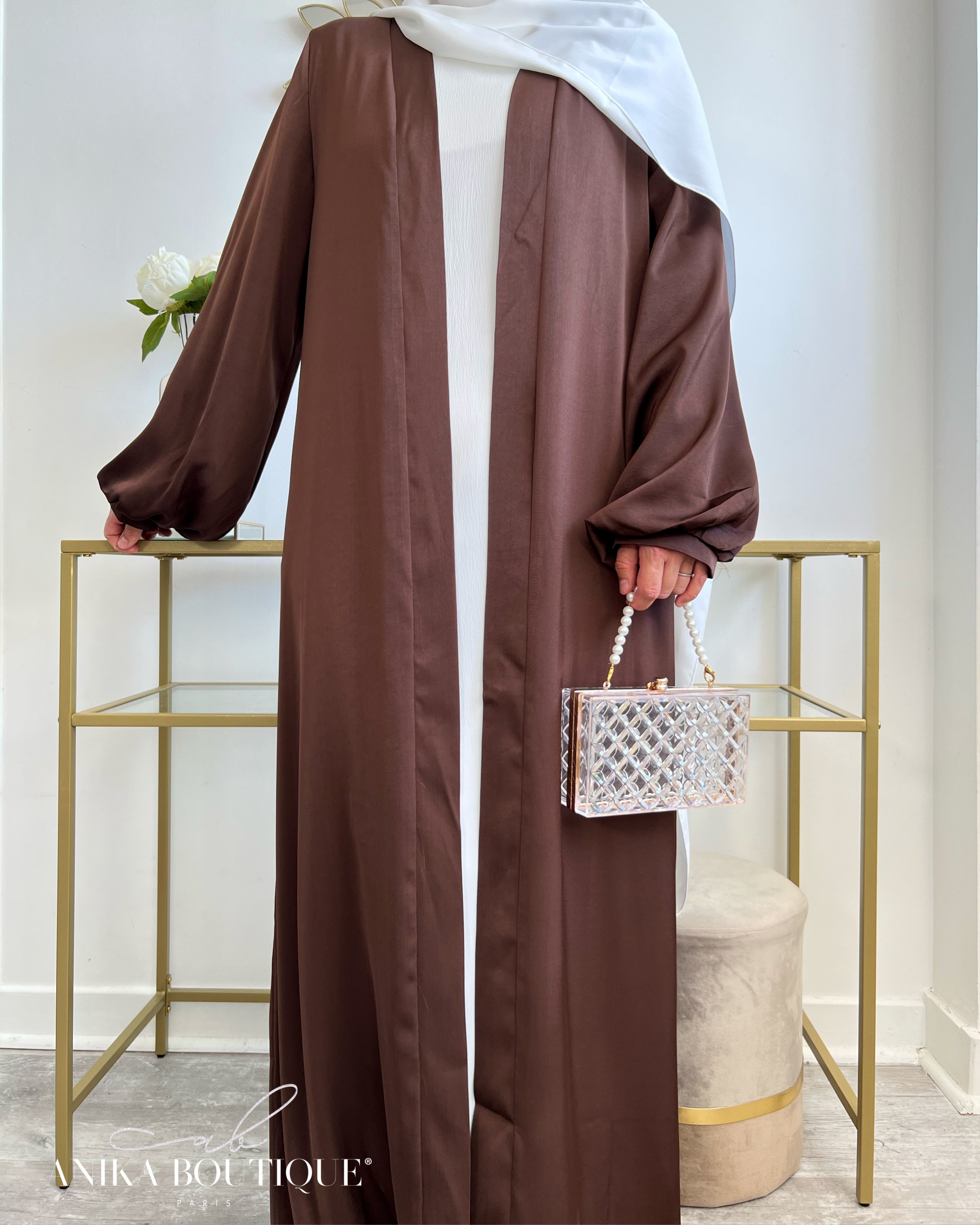 Kimono Satiné manches bouffantes