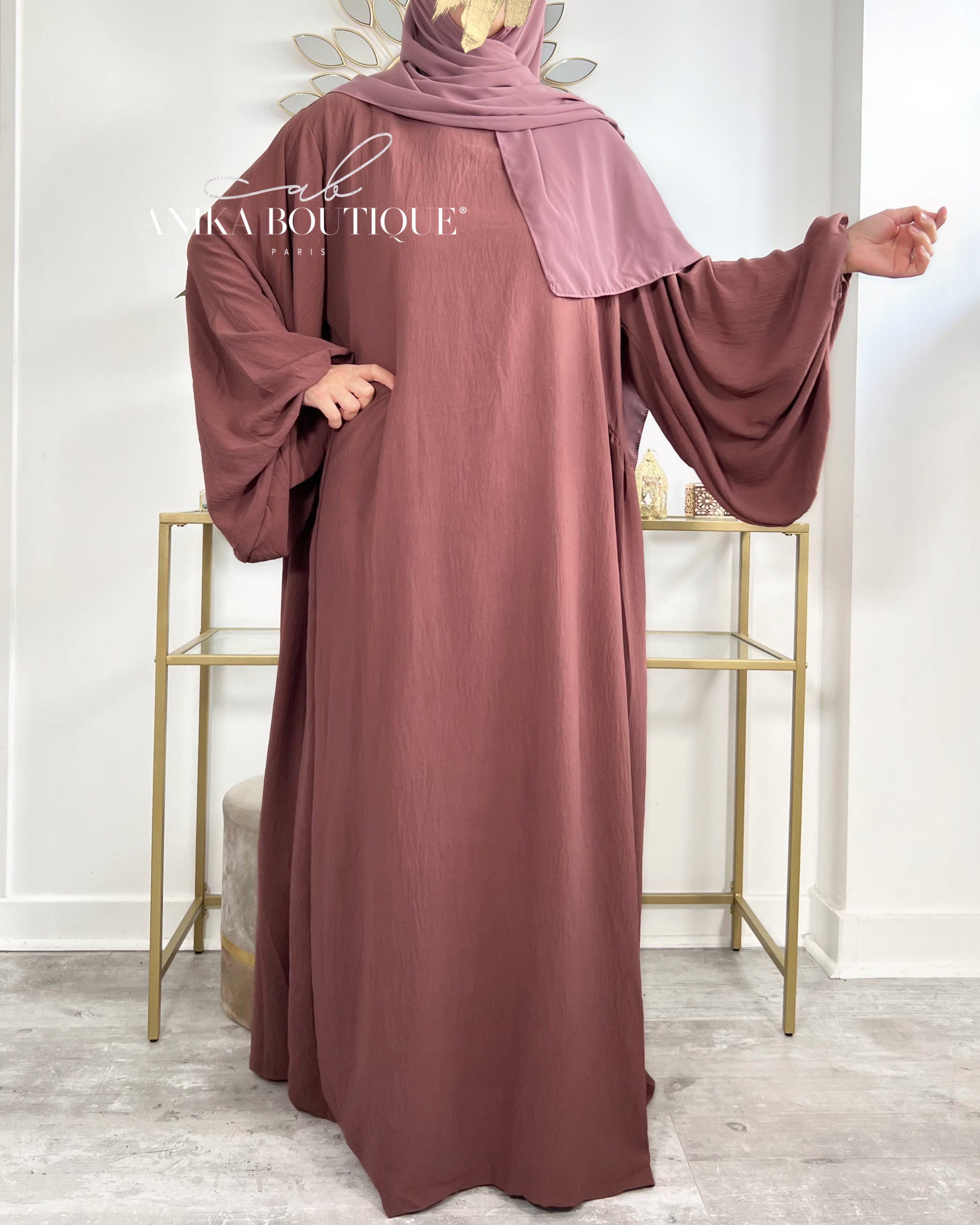 Abaya NOURA manches bouffantes