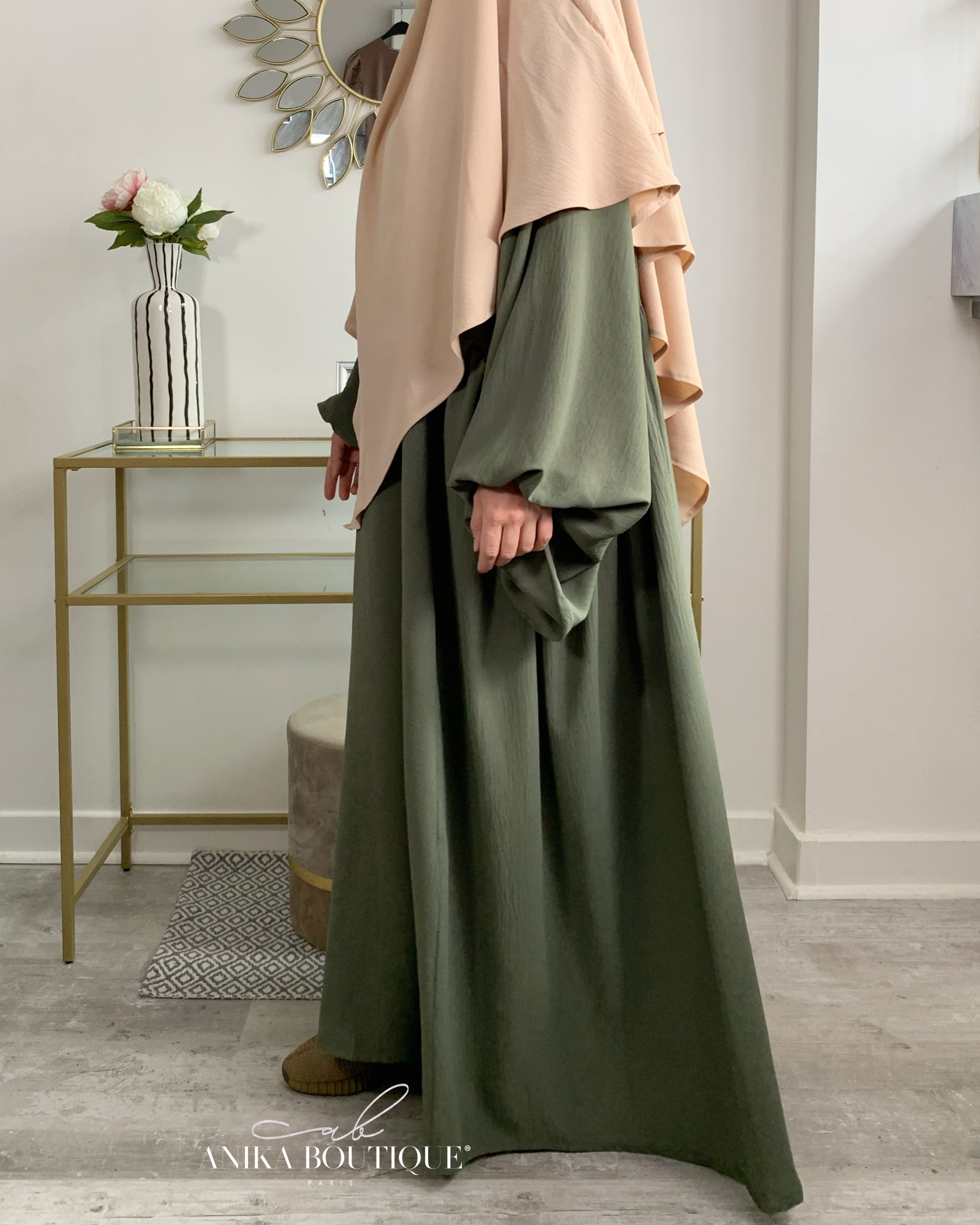 Abaya NOURA manches bouffantes