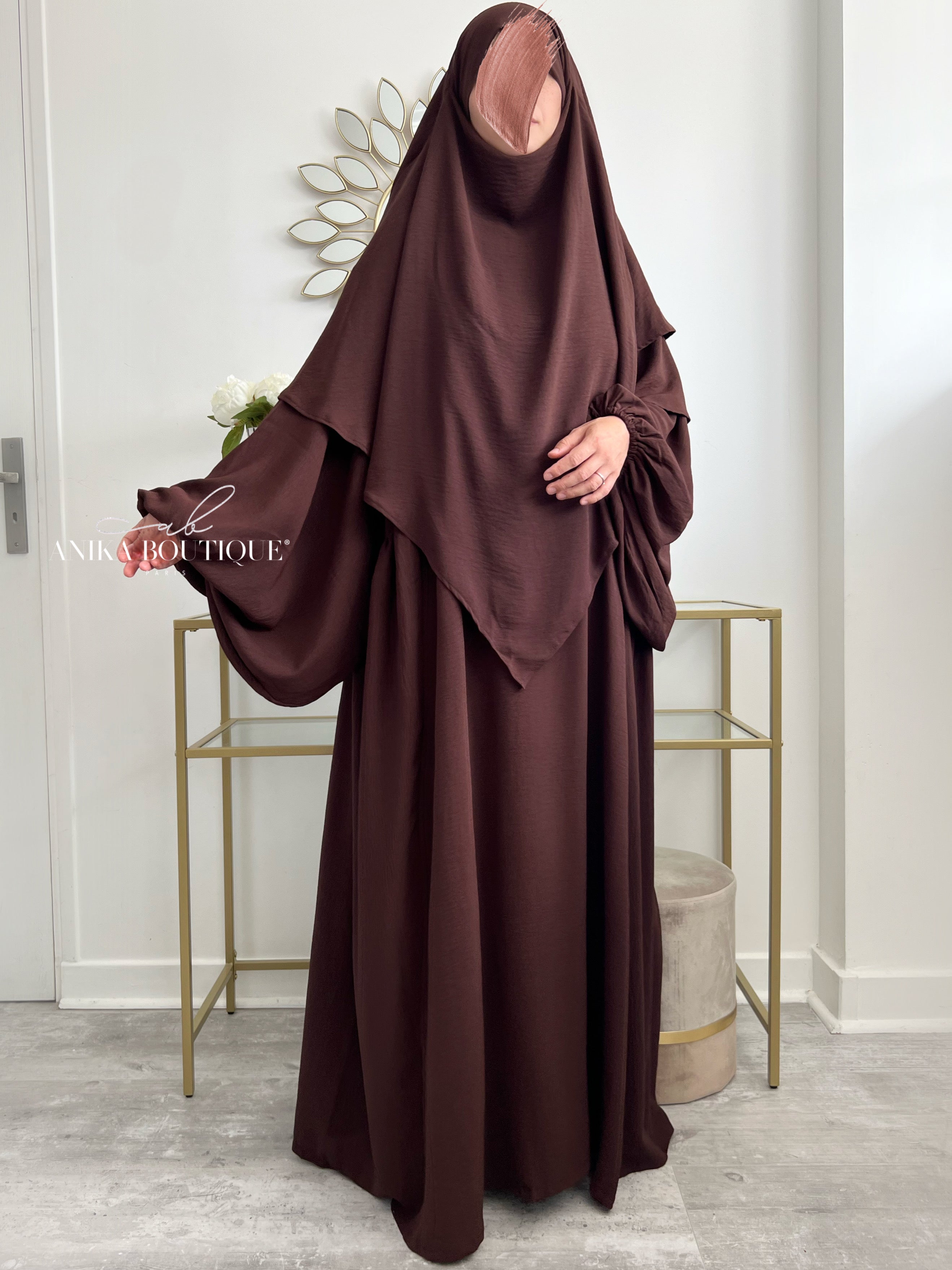 Abaya NOURA manches bouffantes