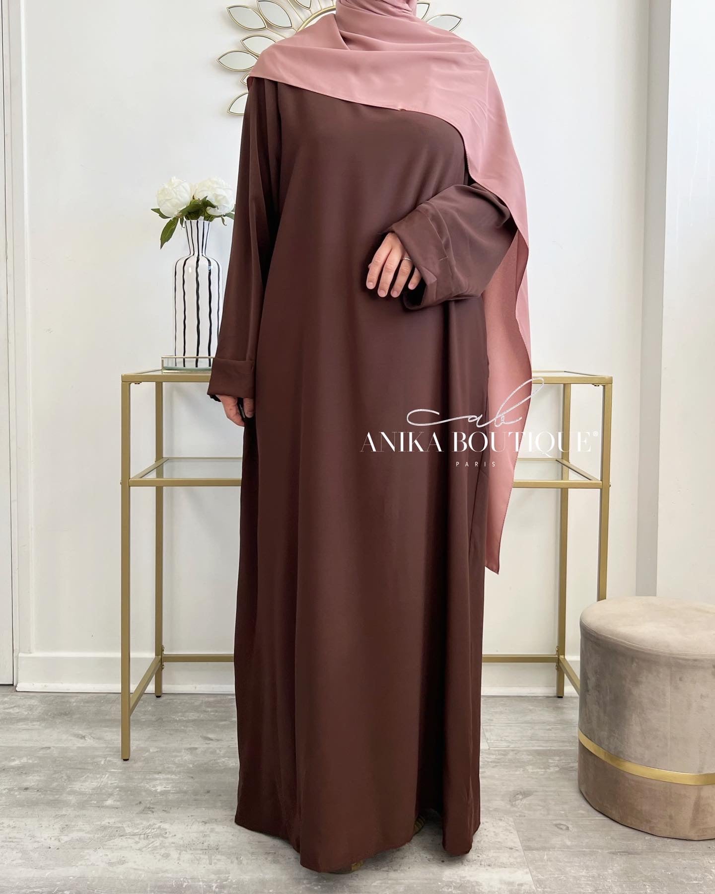 Abaya basic chocolat