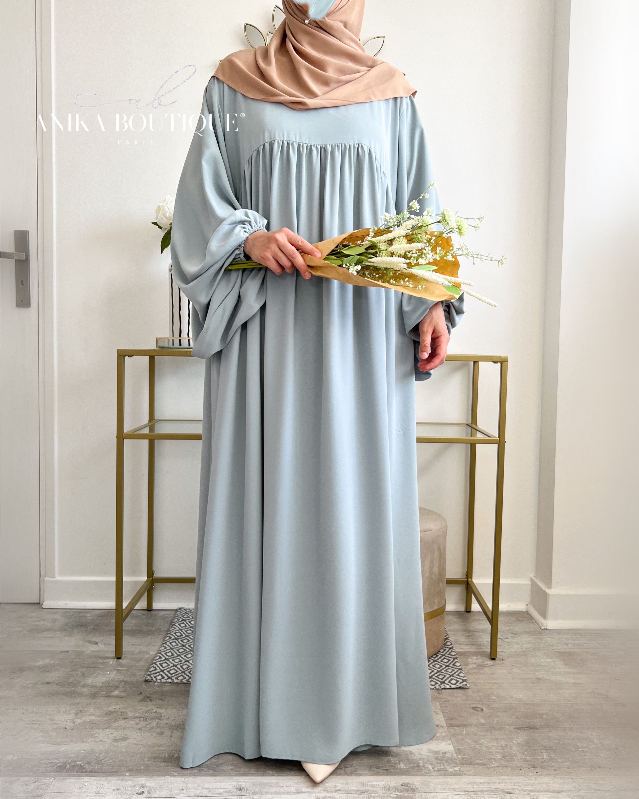 Abaya Naïla - Élégance et Confort avec Manches Bouffantes