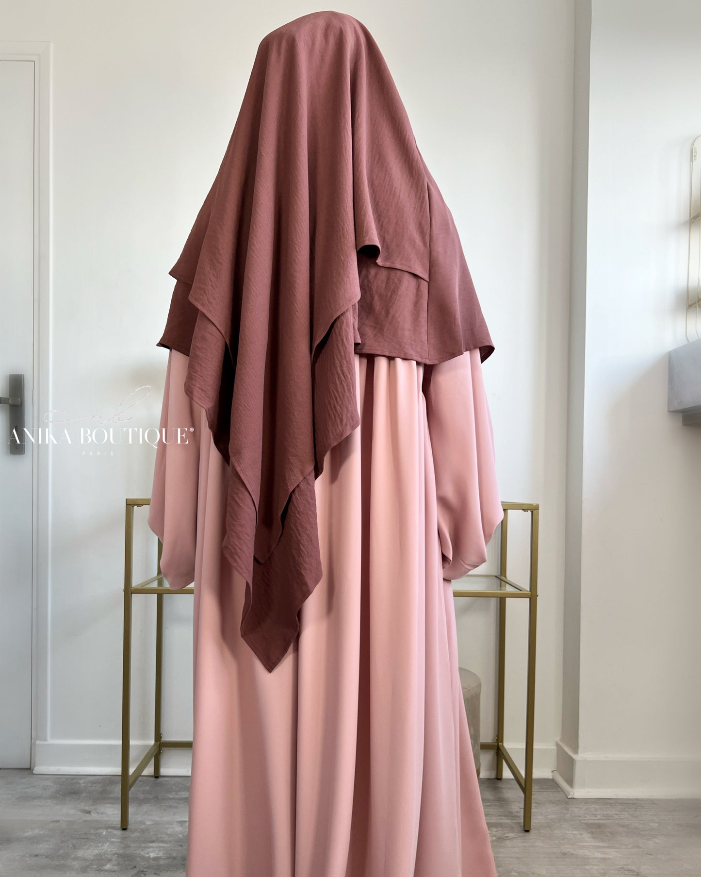 Khimar jazz deux voiles terracota