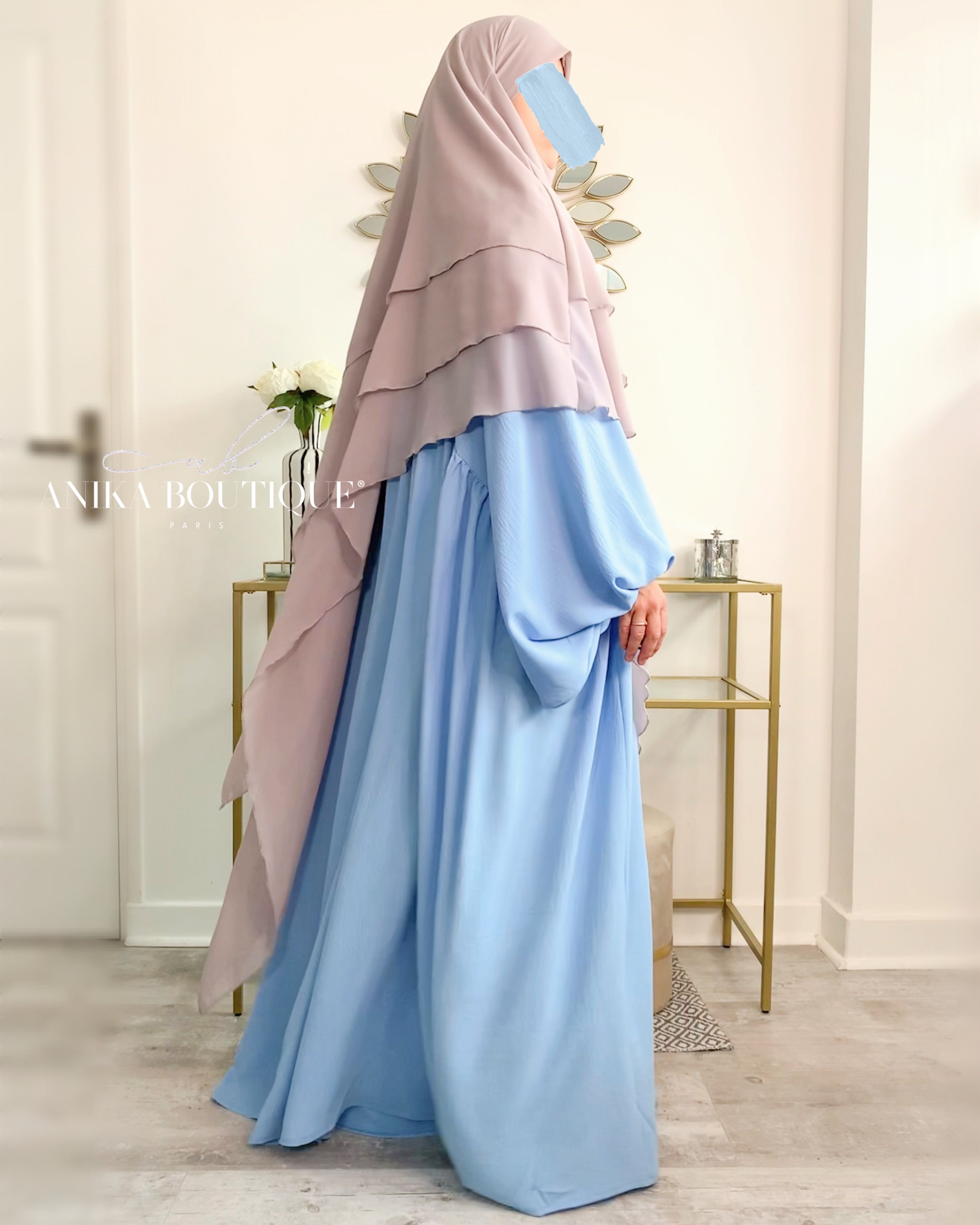 Abaya NOURA manches bouffantes