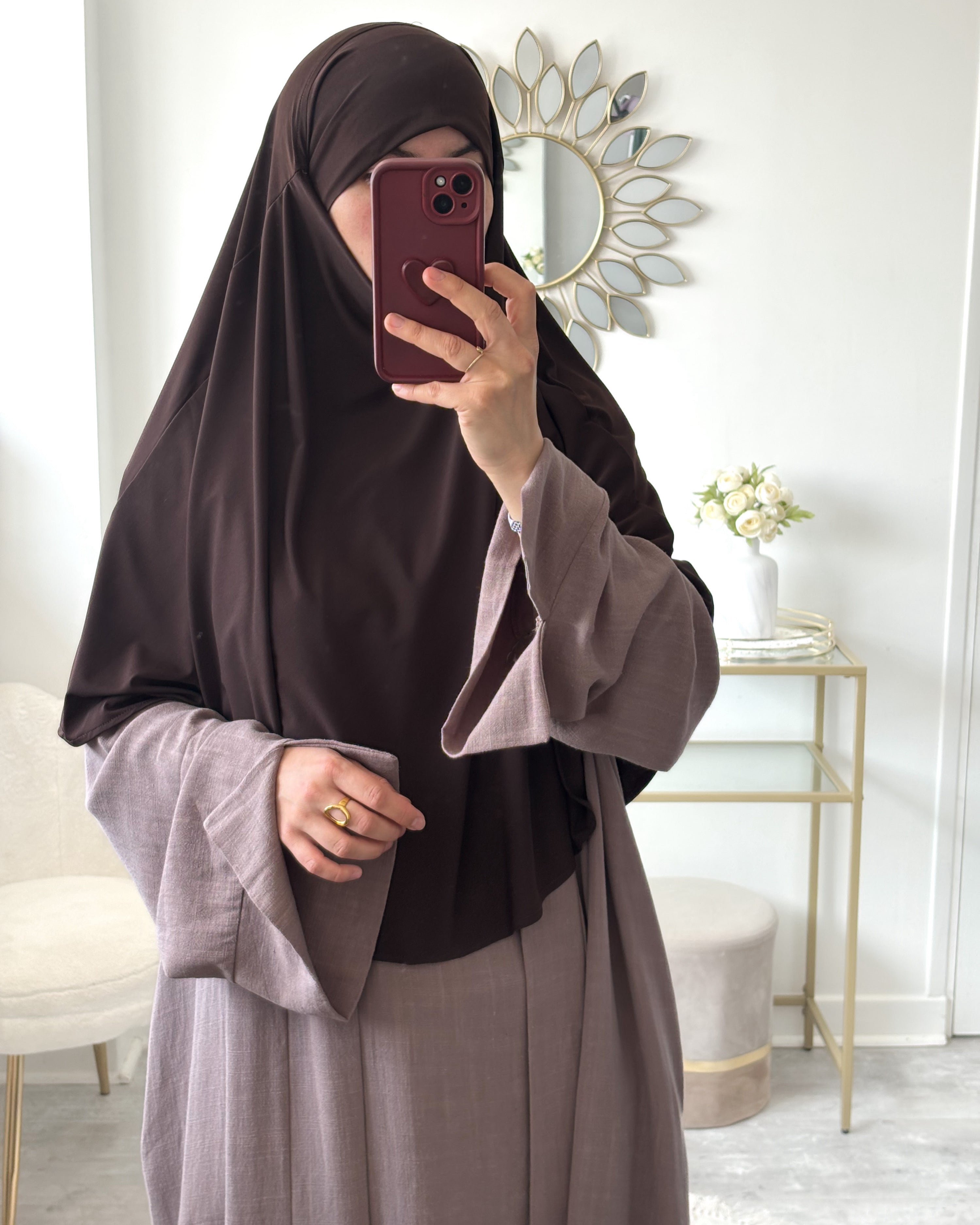 Khimar Jersey Premium Arrondi Moyen