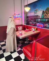 Abaya Namra soie de medine manches bouffantes