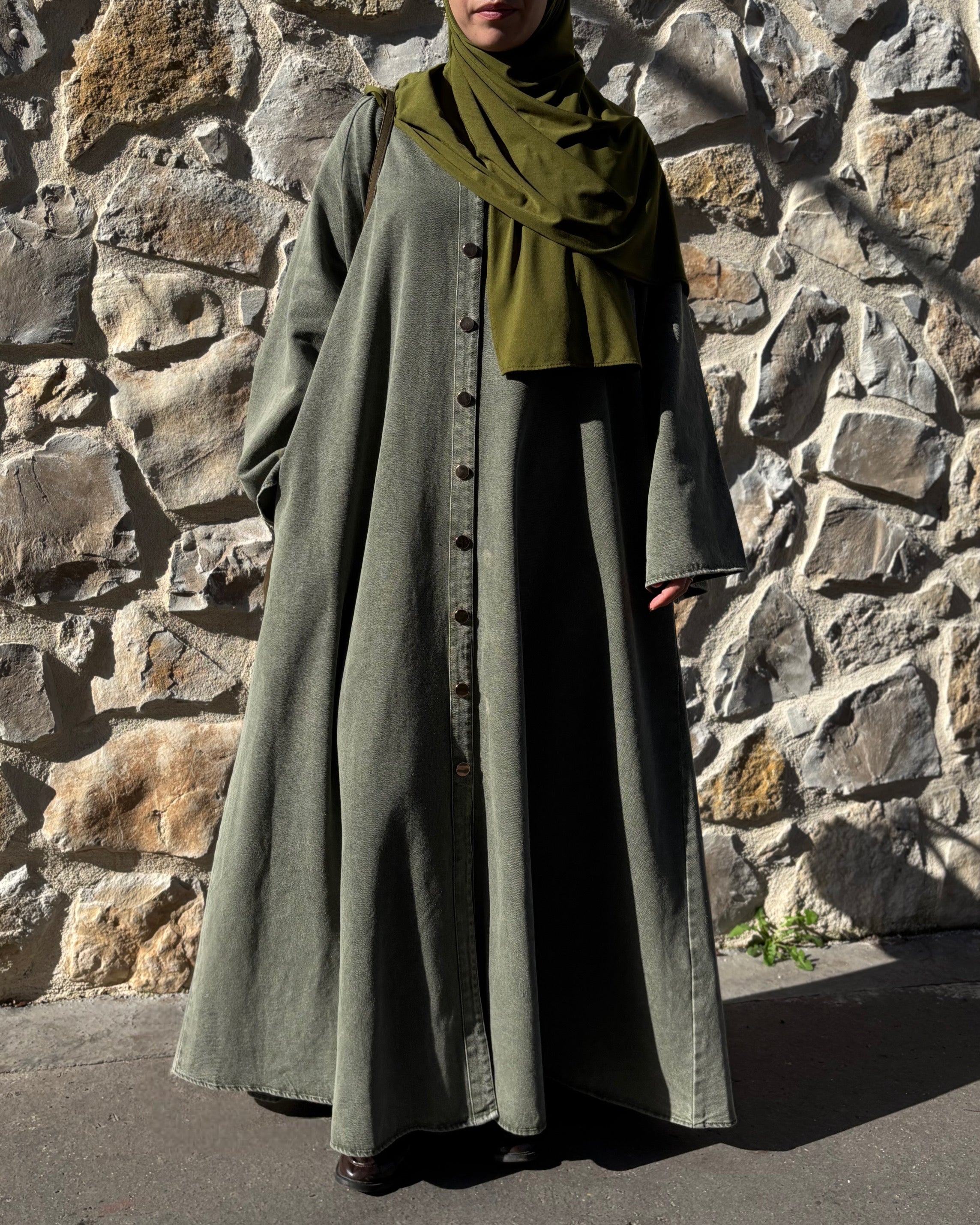Abaya en jean 100% coton - Modest fashion