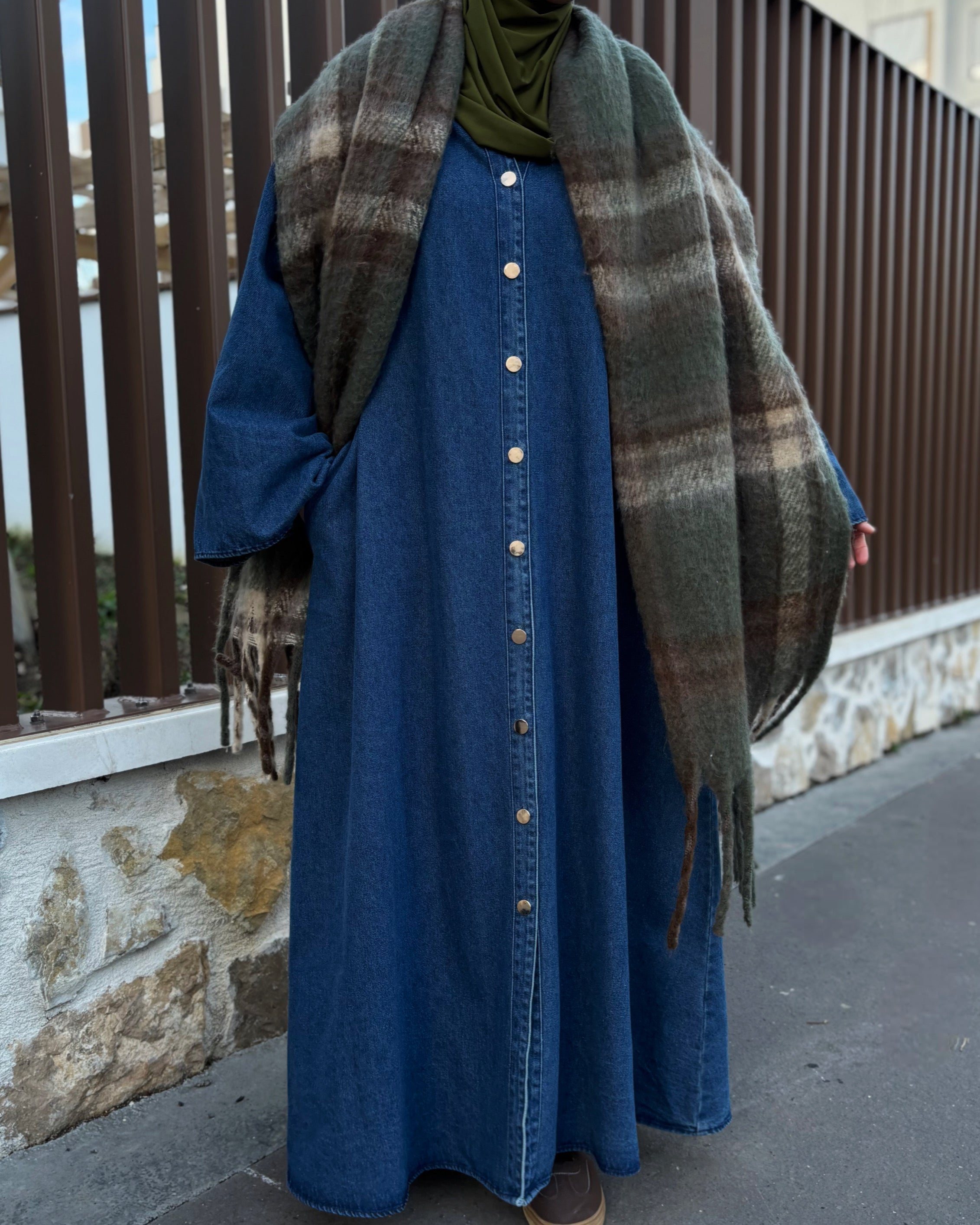 Abaya en jean 100% coton - Modest fashion