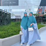 Khimar jazz deux voiles  émeraude