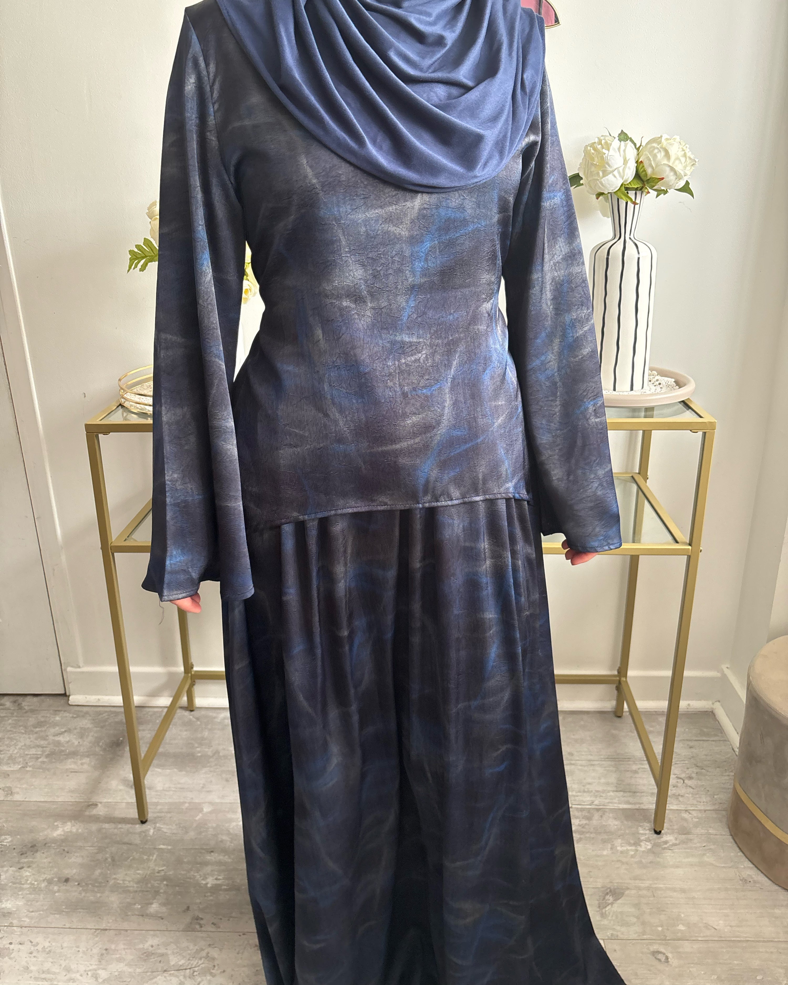 Ensemble Modest Fashion Femme Musulmane – Tunique Évasée & Jupe Longue Fluide
