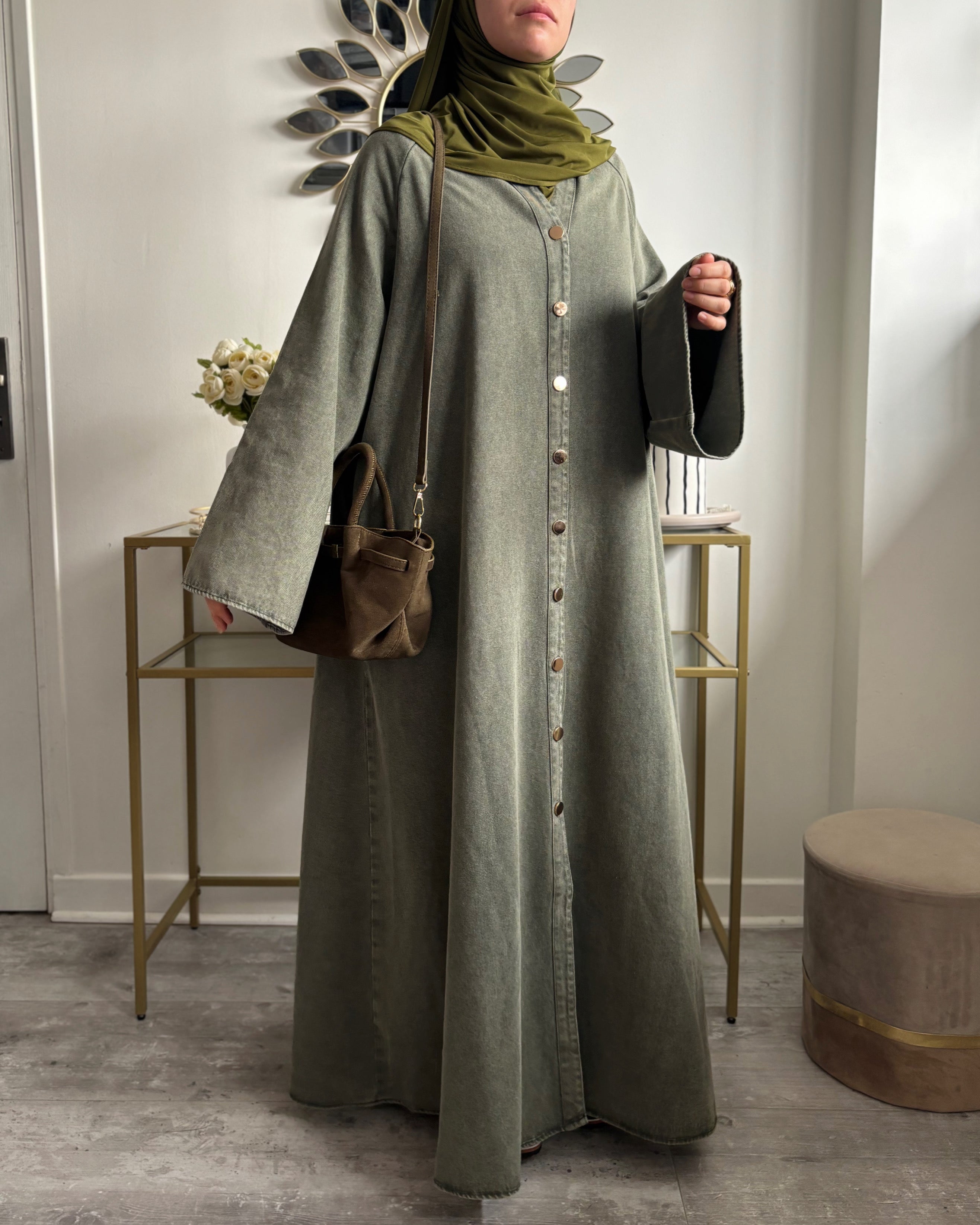 Abaya en jean 100% coton - Modest fashion