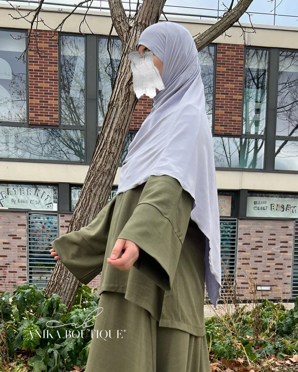 Hijab jersey 2 en 1 facile à enfiler