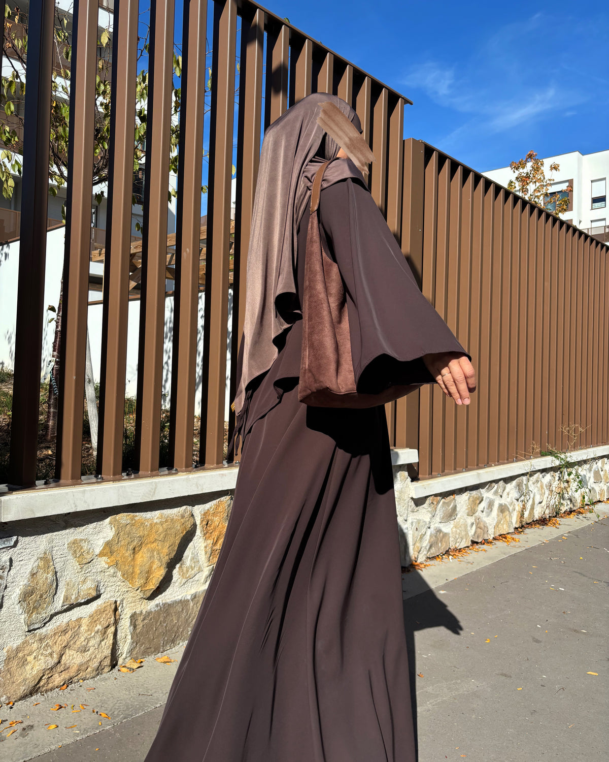 Ensemble jupe longue et tunique asymétrique