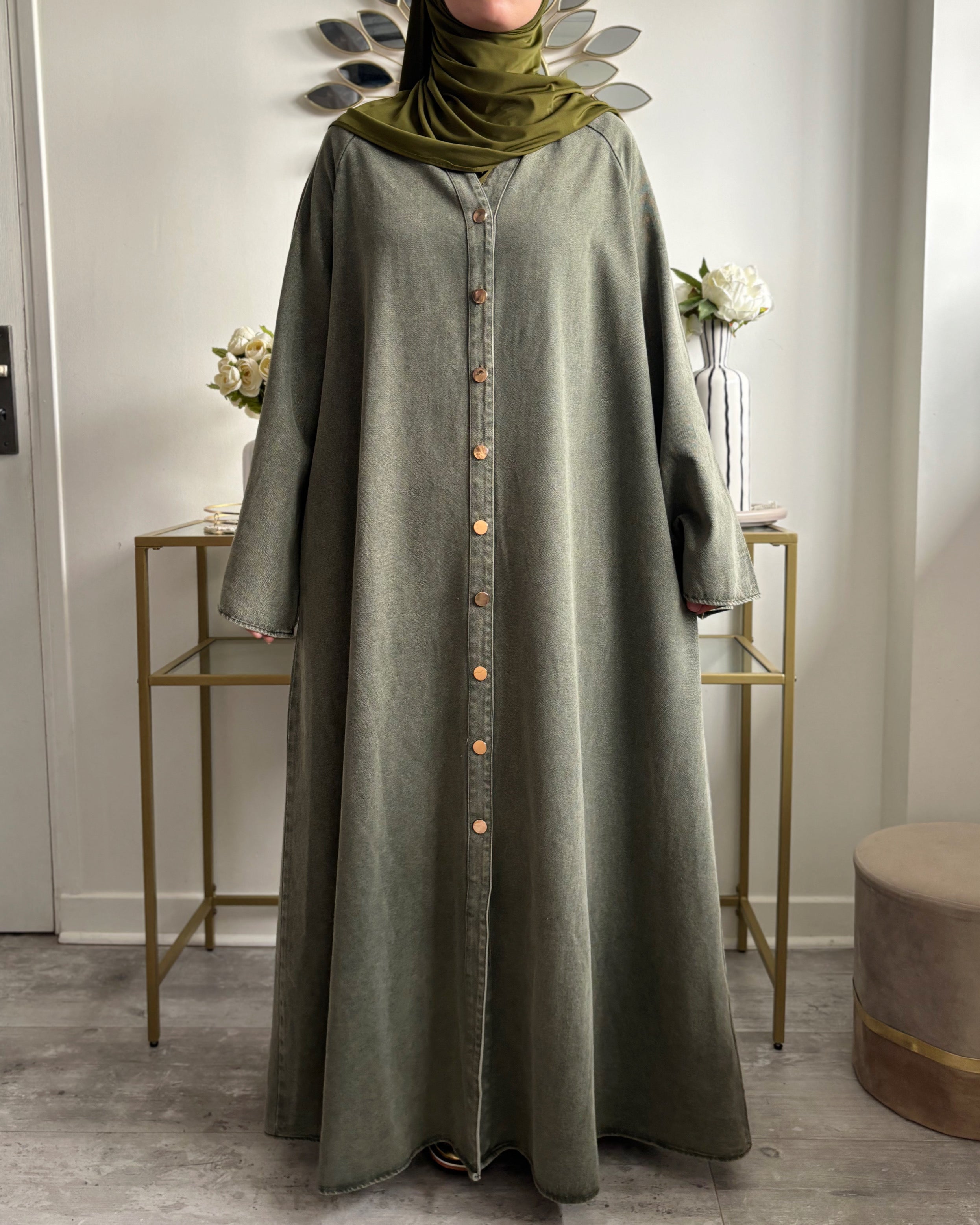 Abaya en jean 100% coton - Modest fashion