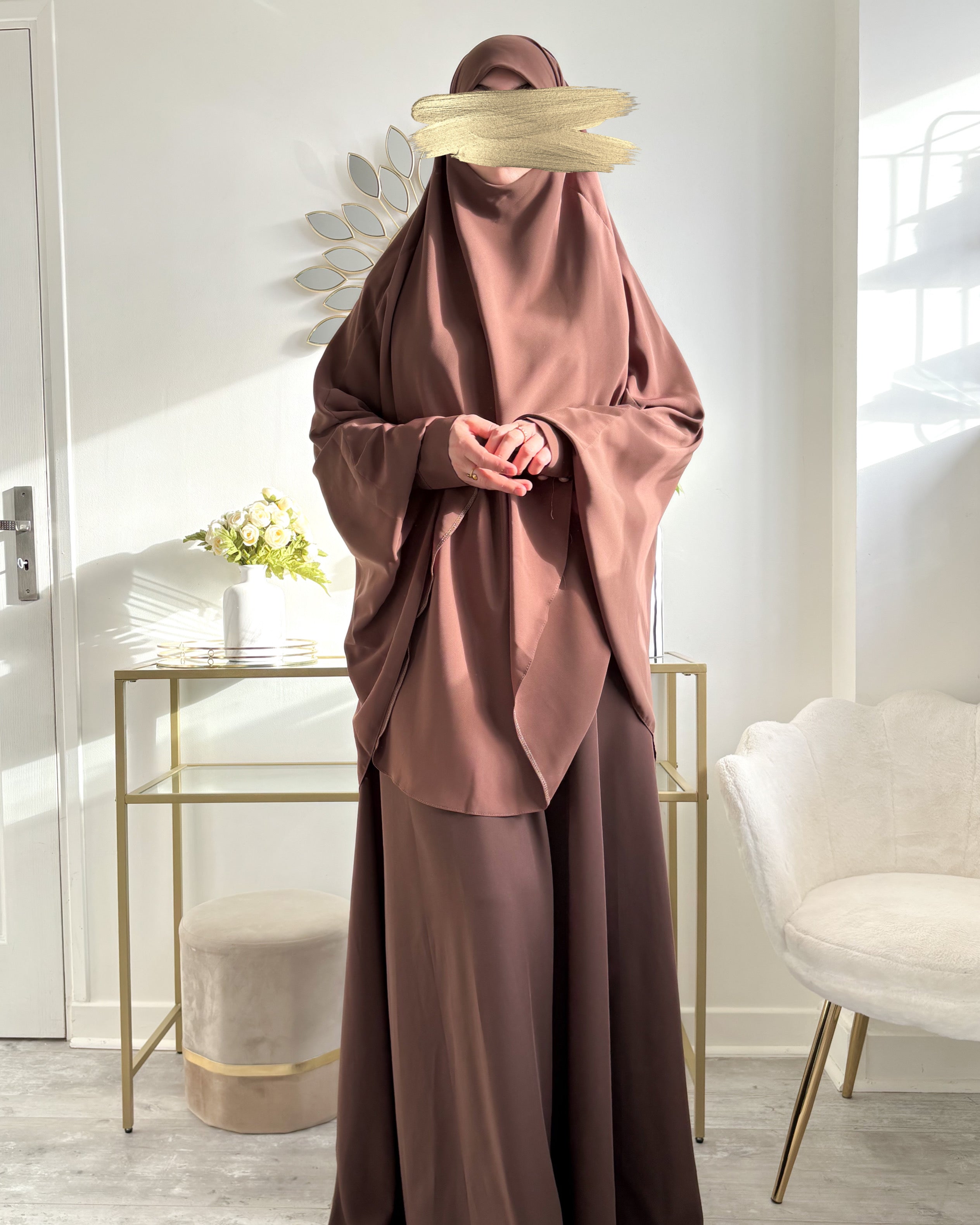 Khimar à manchettes made in Turquie – Modestie Assurée