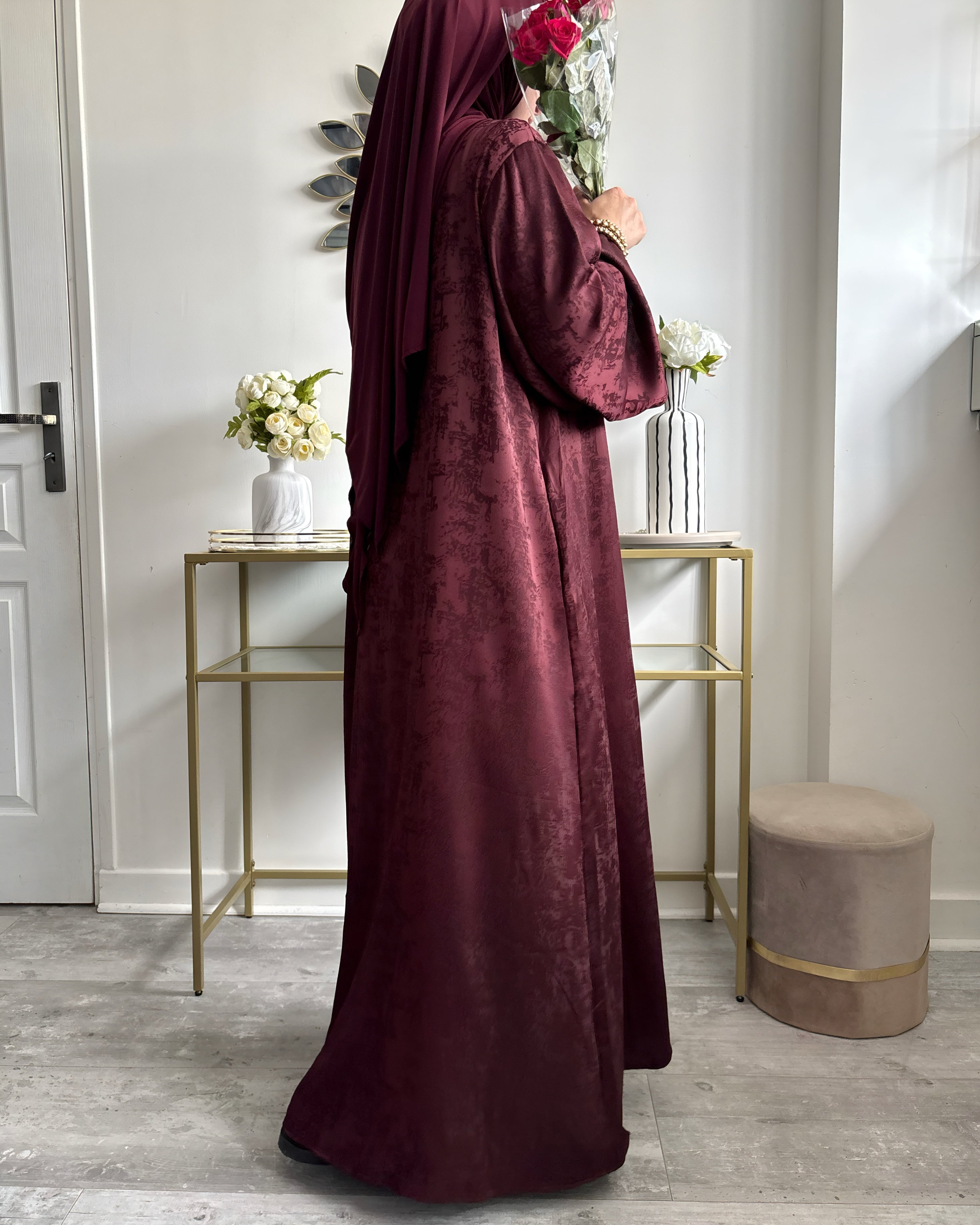 Abaya Satinée Inspiration Asiatique