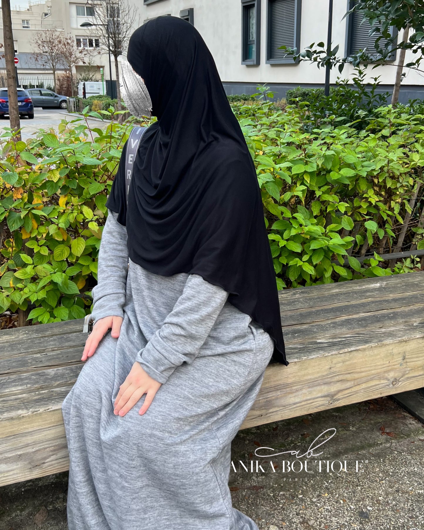 Hijab jersey 2 en 1 facile à enfiler