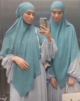 Khimar jazz deux voiles  émeraude