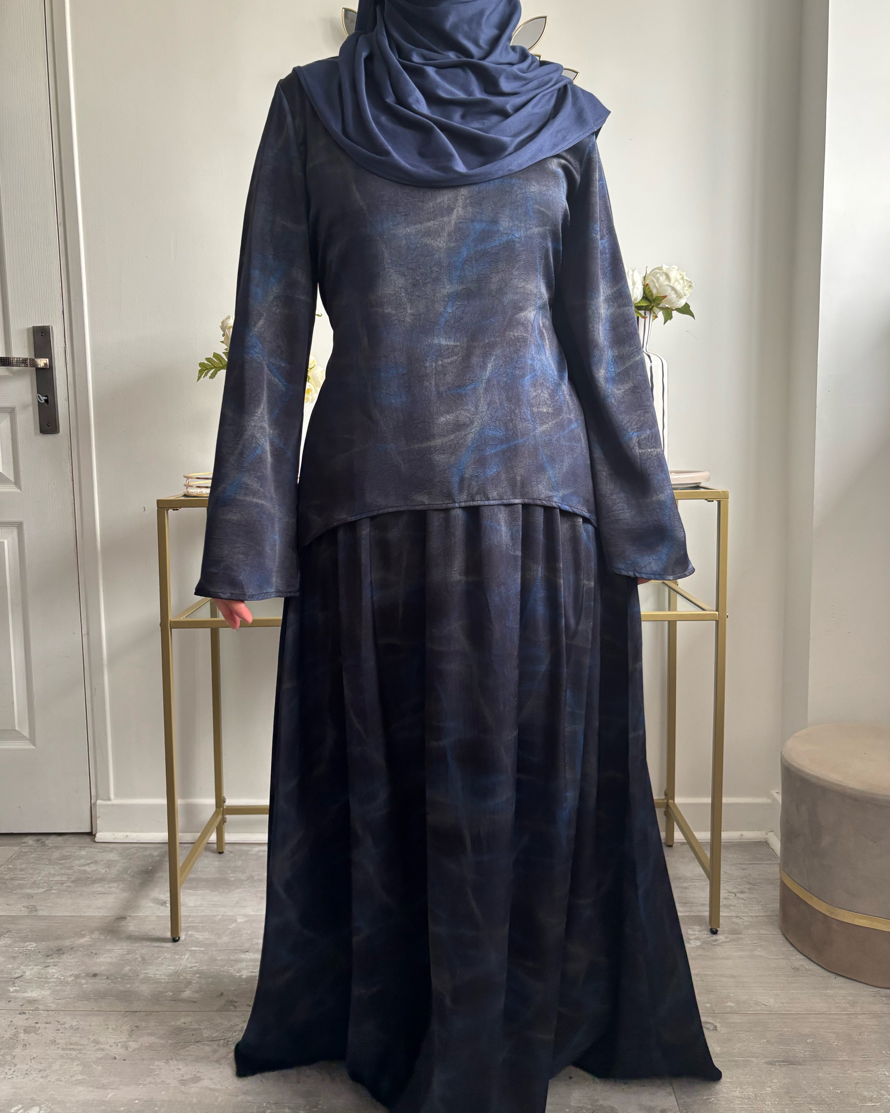 Ensemble Modest Fashion Femme Musulmane – Tunique Évasée & Jupe Longue Fluide