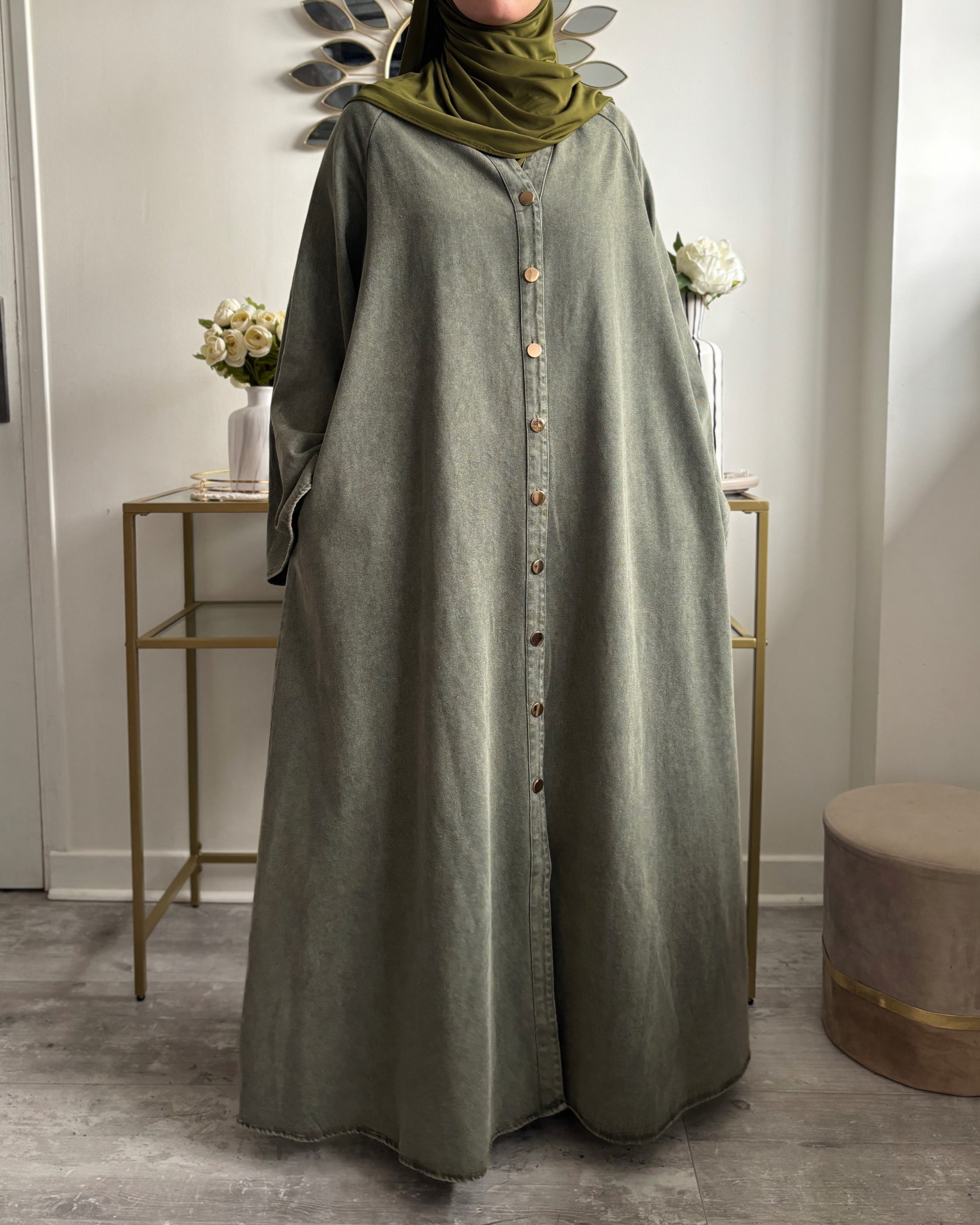 Abaya en jean 100% coton - Modest fashion