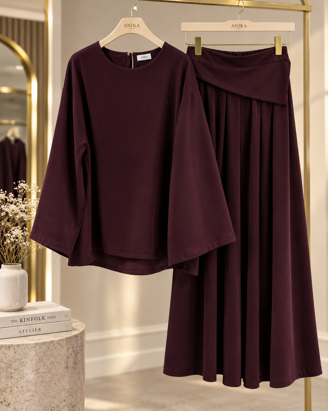 Ensemble Modest Tunique & Pantalon Wide Leg – Layering