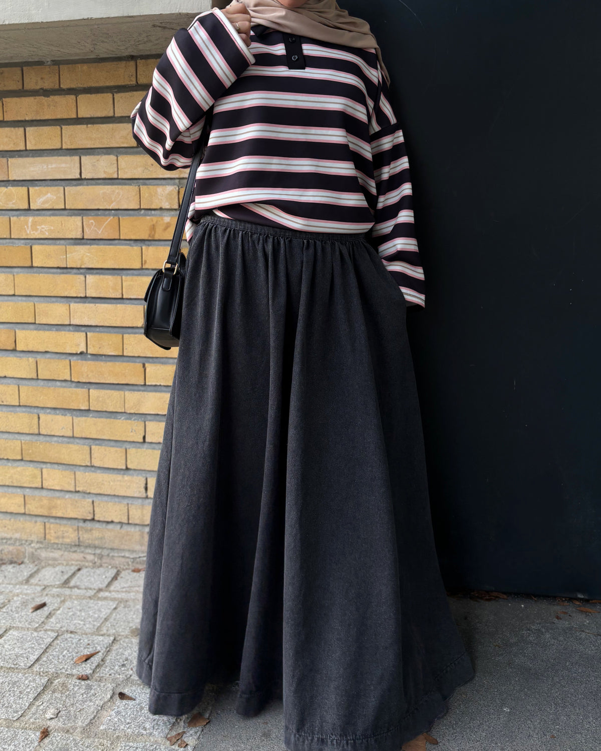 Jupe longue en jean 100% coton – Coupe large