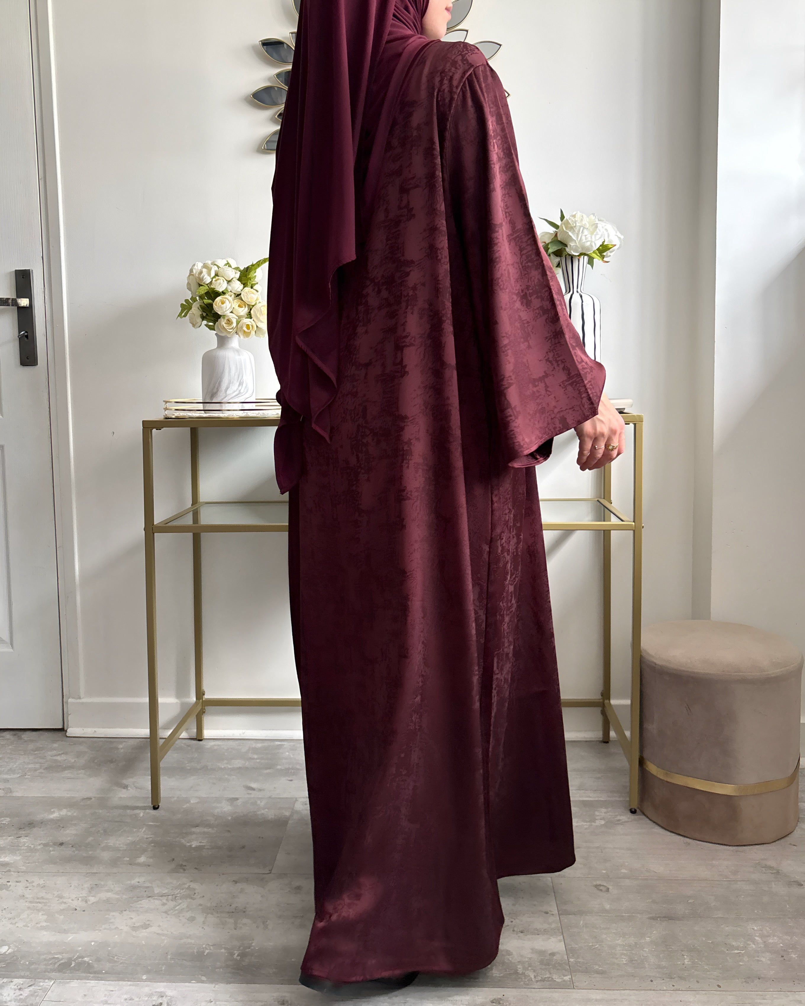 Abaya Satinée Inspiration Asiatique