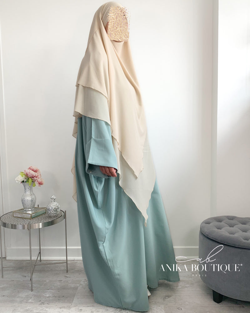 Abaya à pressions aux manches