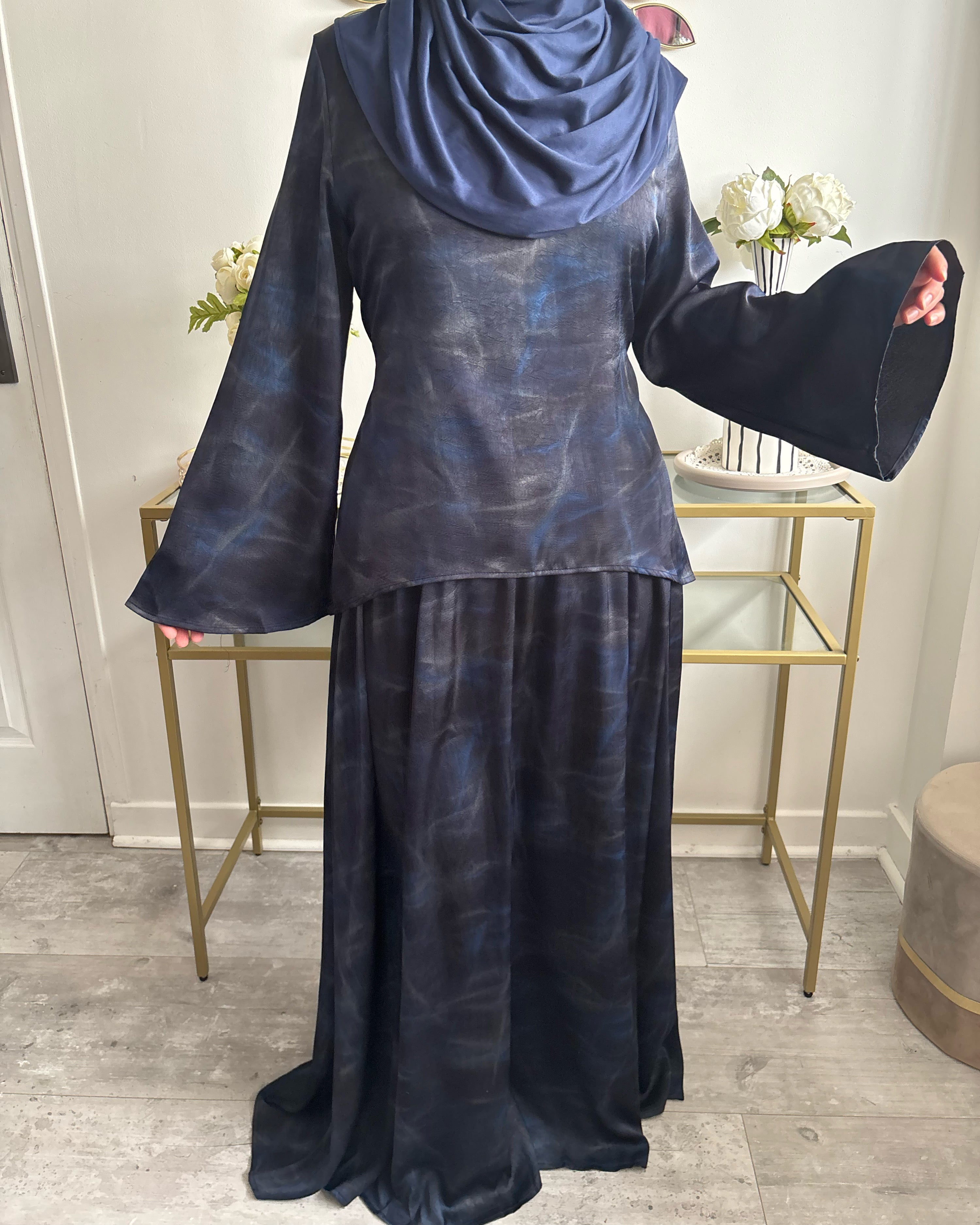 Ensemble Modest Fashion Femme Musulmane – Tunique Évasée & Jupe Longue Fluide