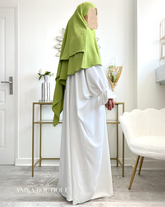 Khimar jazz deux voiles olive