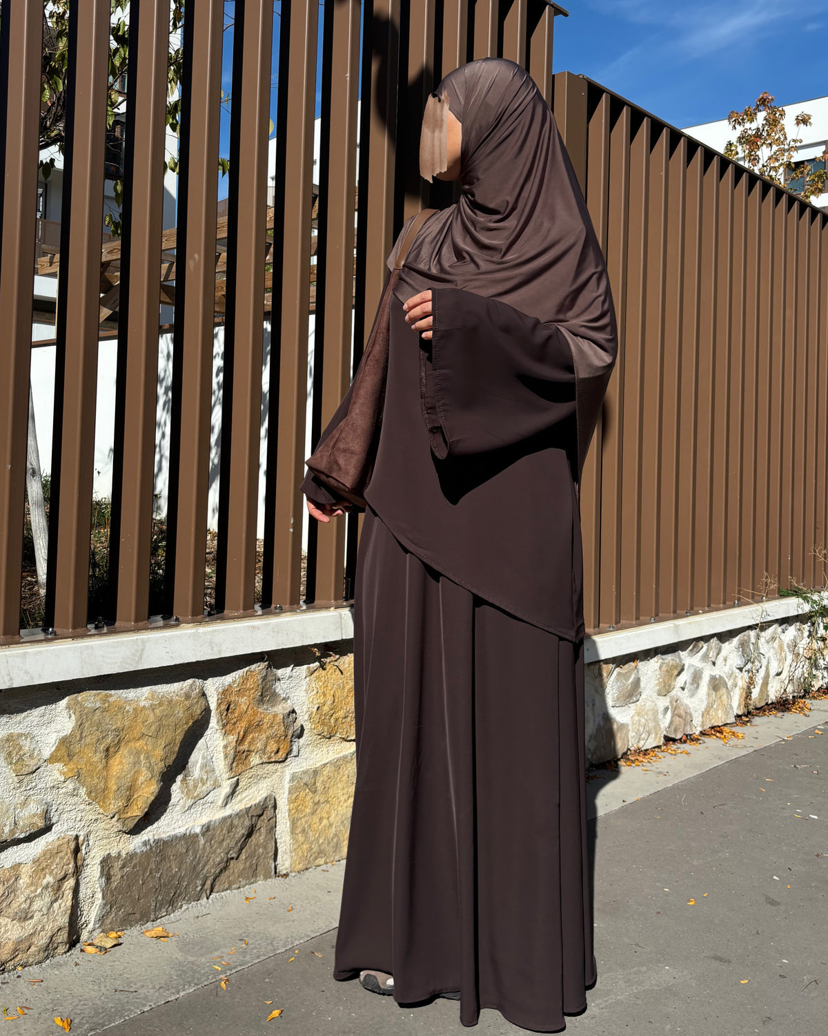 Ensemble jupe longue et tunique asymétrique